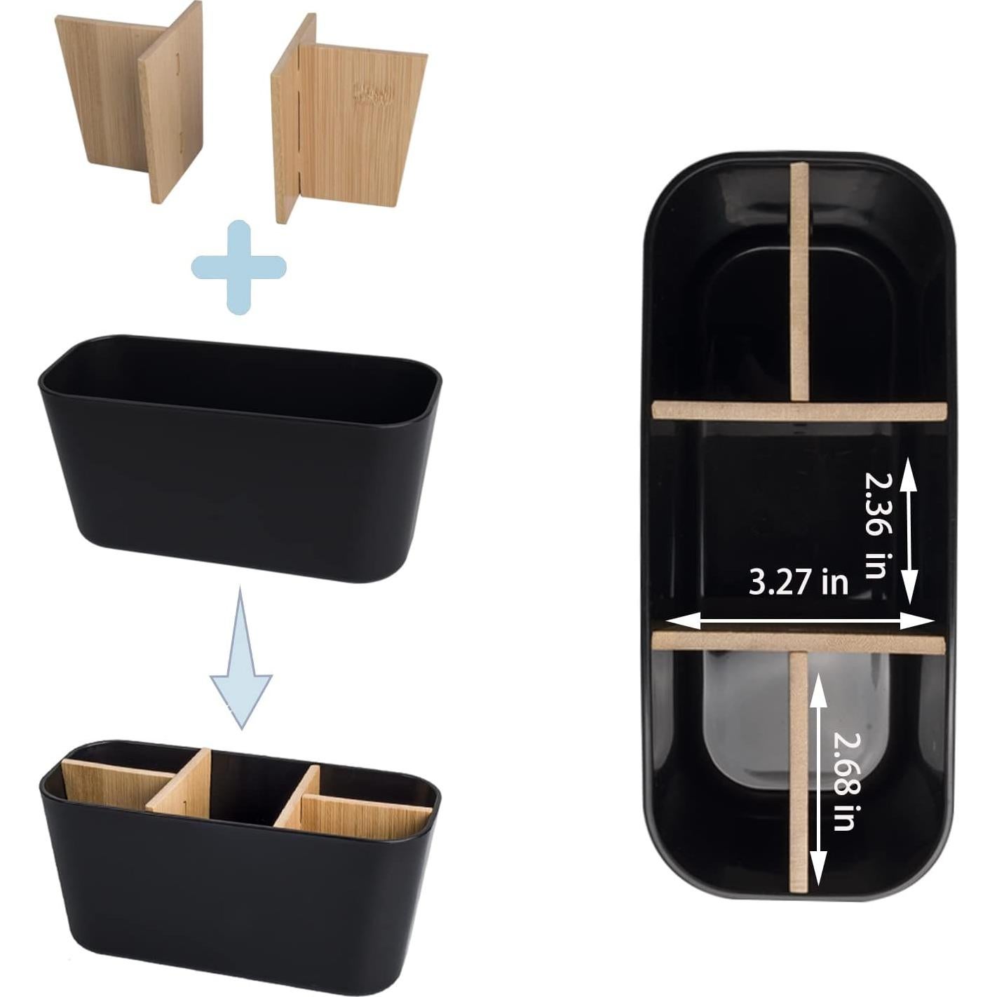 Soporte para Cepillos de Dientes Heagoale Negro 5 Compartimentos