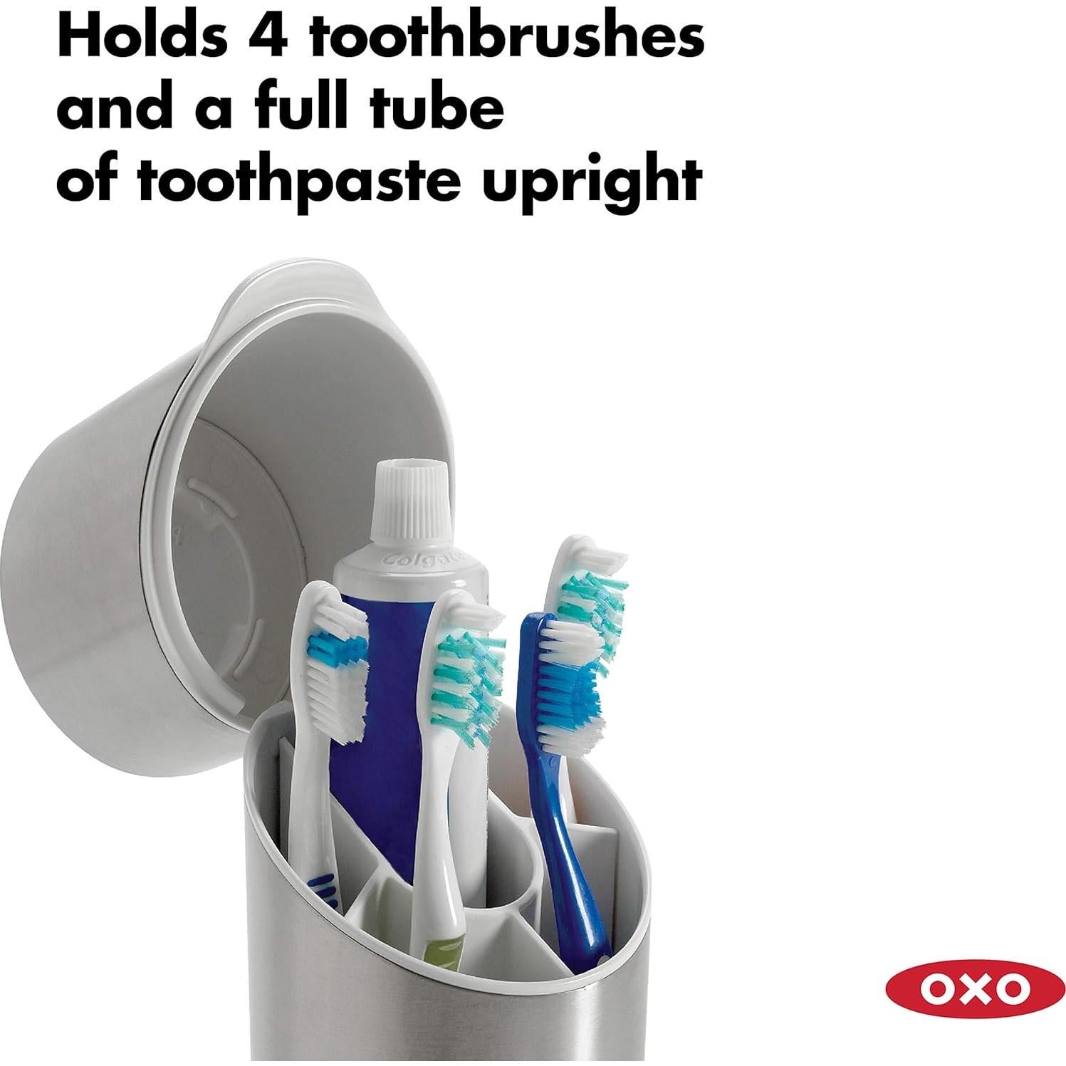 Organizador de Cepillos de Dientes OXO Good Grips Acero Inoxidable
