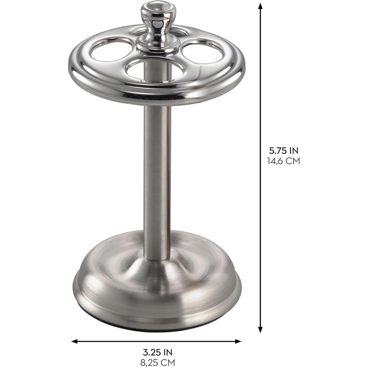 Soporte para Cepillos de Dientes iDesign Acero 4 Compartimentos