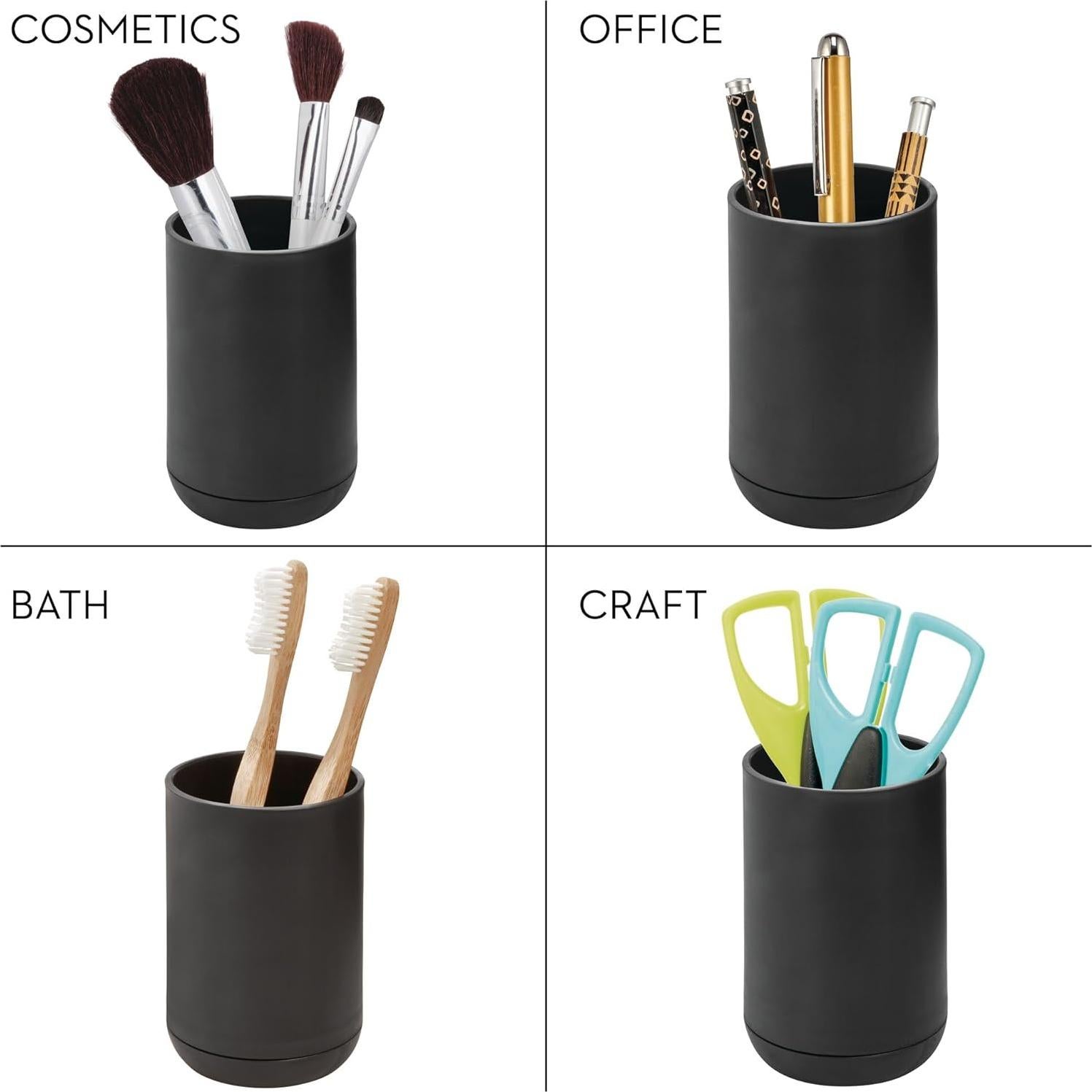 Soporte para Cepillos de Dientes iDesign Cade Negro Mate