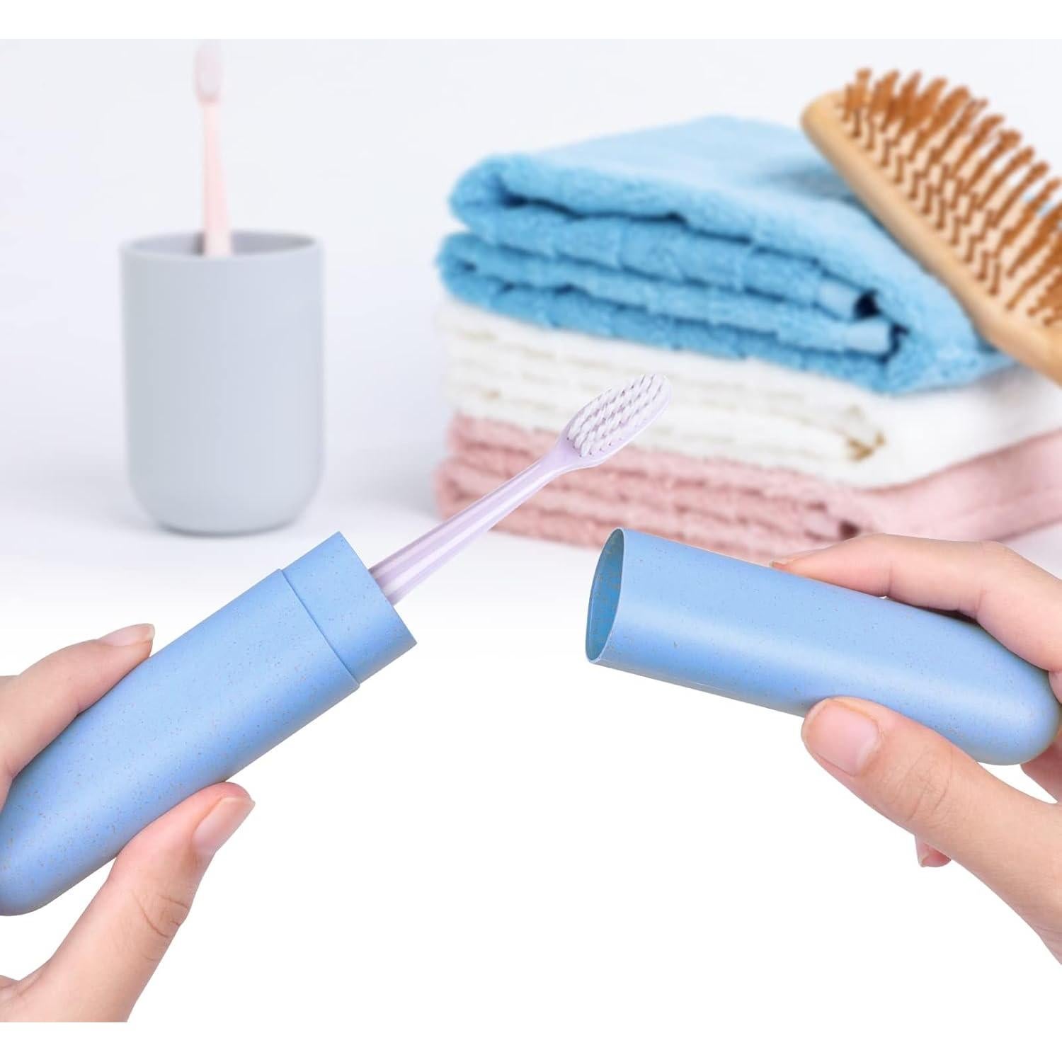 Estuche de Cepillo de Dientes Hooqict 4 Piezas Viaje