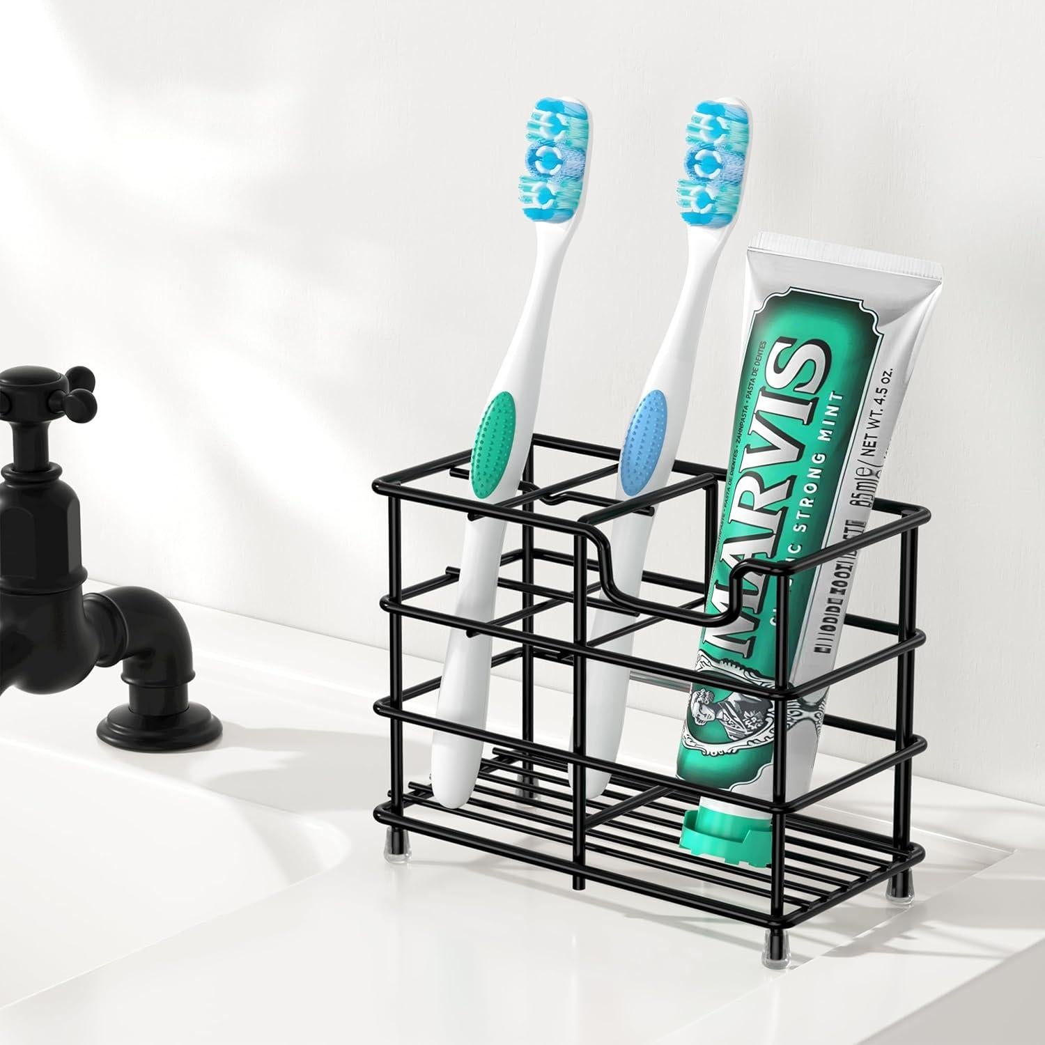 Soporte para Cepillos de Dientes HBlife Acero Inoxidable Negro