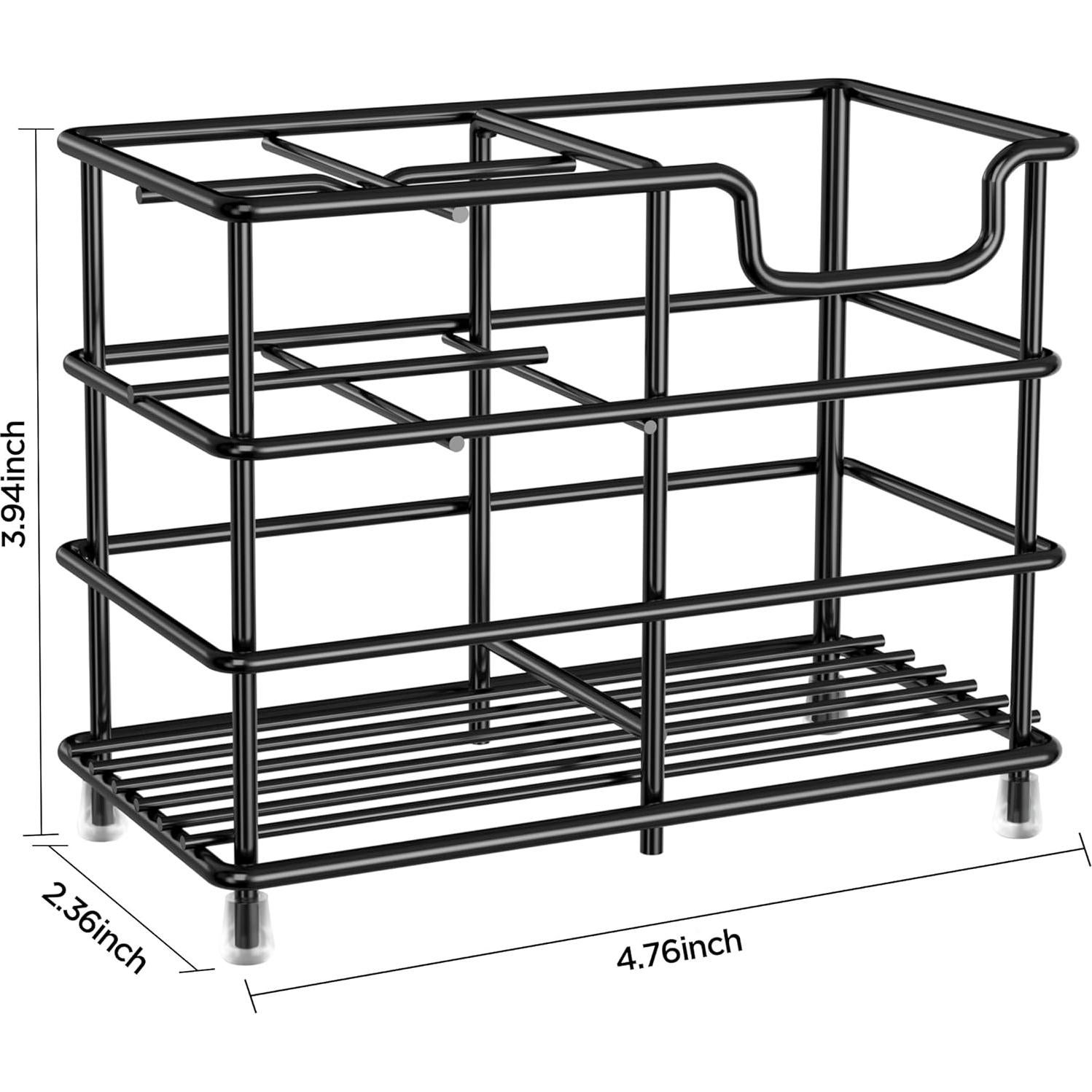 Soporte para Cepillos de Dientes HBlife Acero Inoxidable Negro