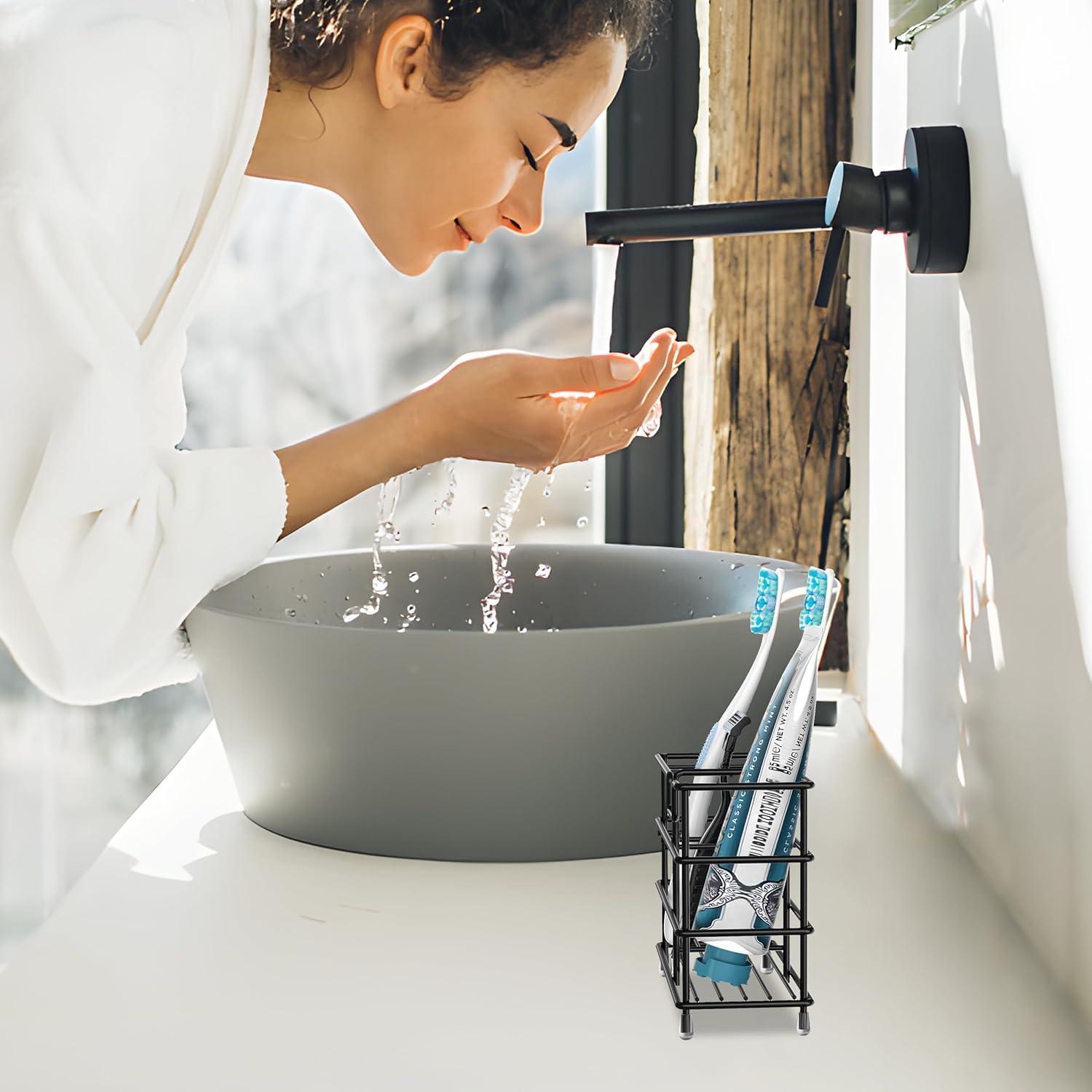 Soporte para Cepillos de Dientes HBlife Acero Inoxidable Negro