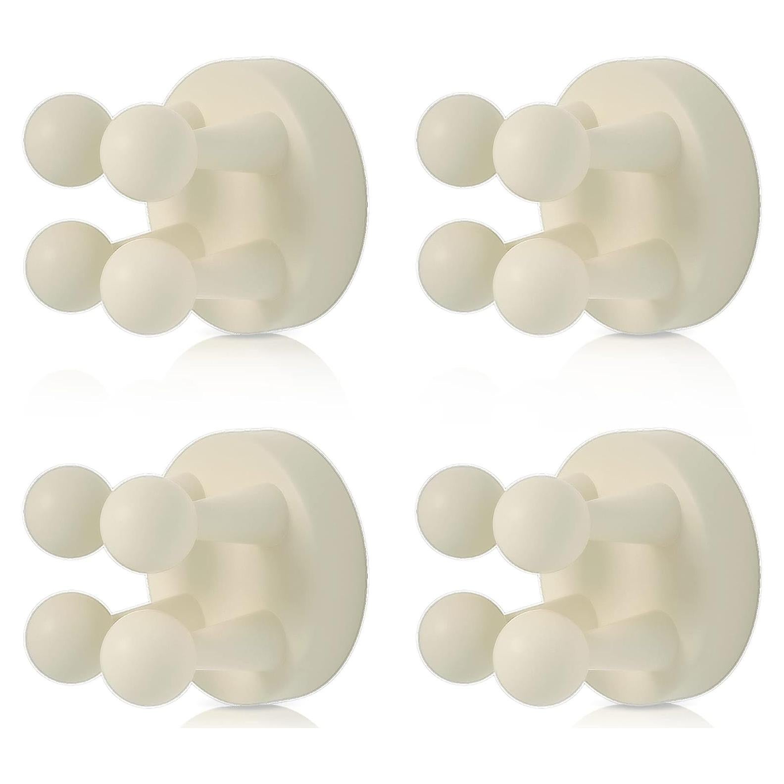 Soporte de Cepillo de Dientes XoYoZo 4 Pcs Silicona Blanca
