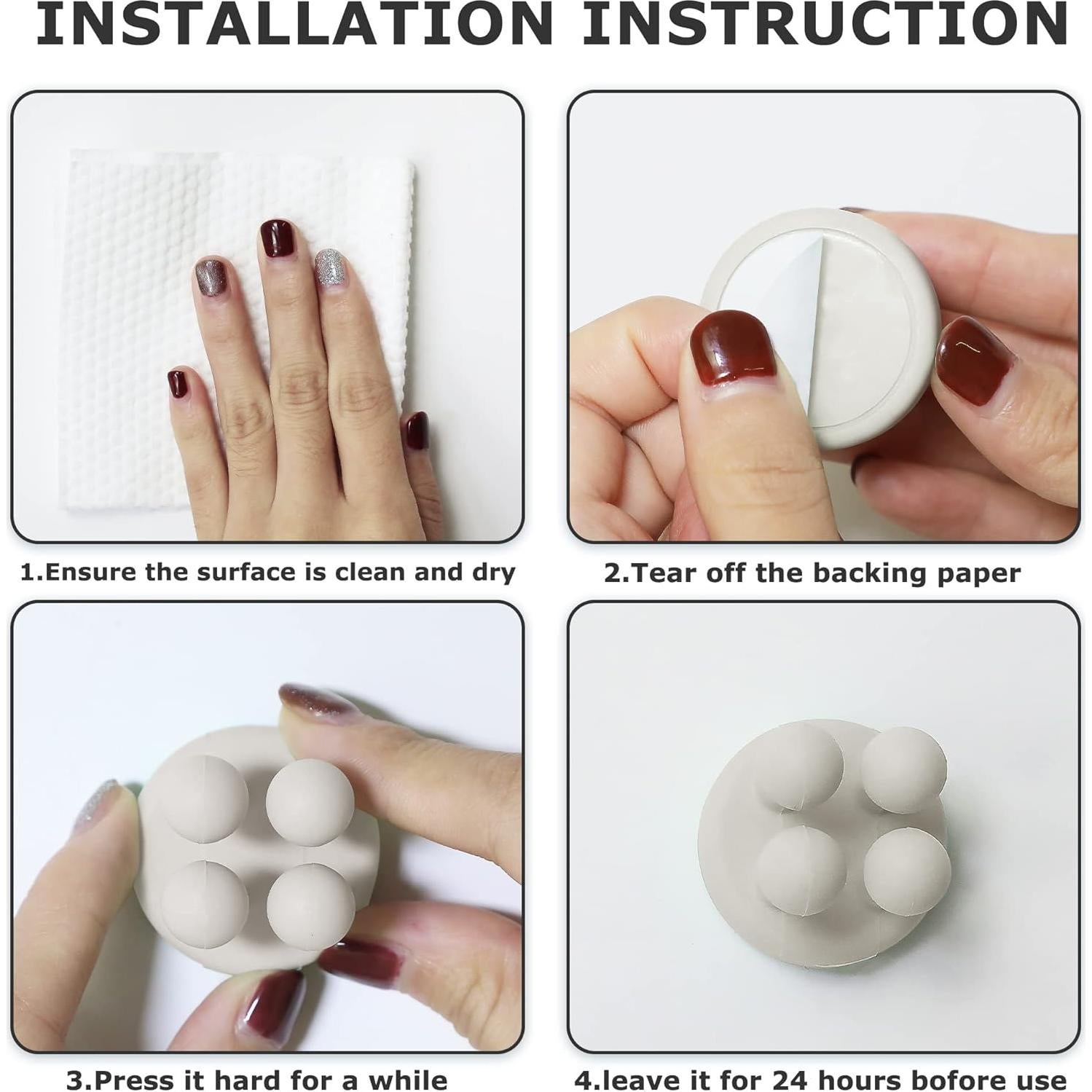 Soporte de Cepillo de Dientes XoYoZo 4 Pcs Silicona Blanca