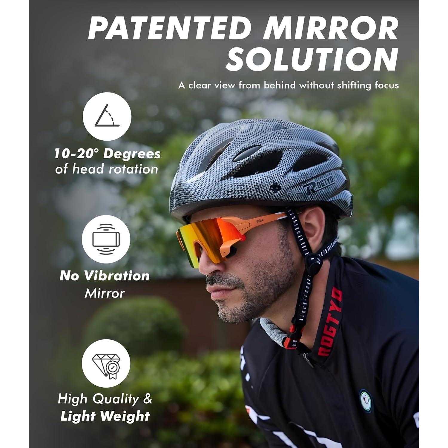 Gafas de Ciclismo TriEye Naranjas con Espejo Retrovisor UV-400