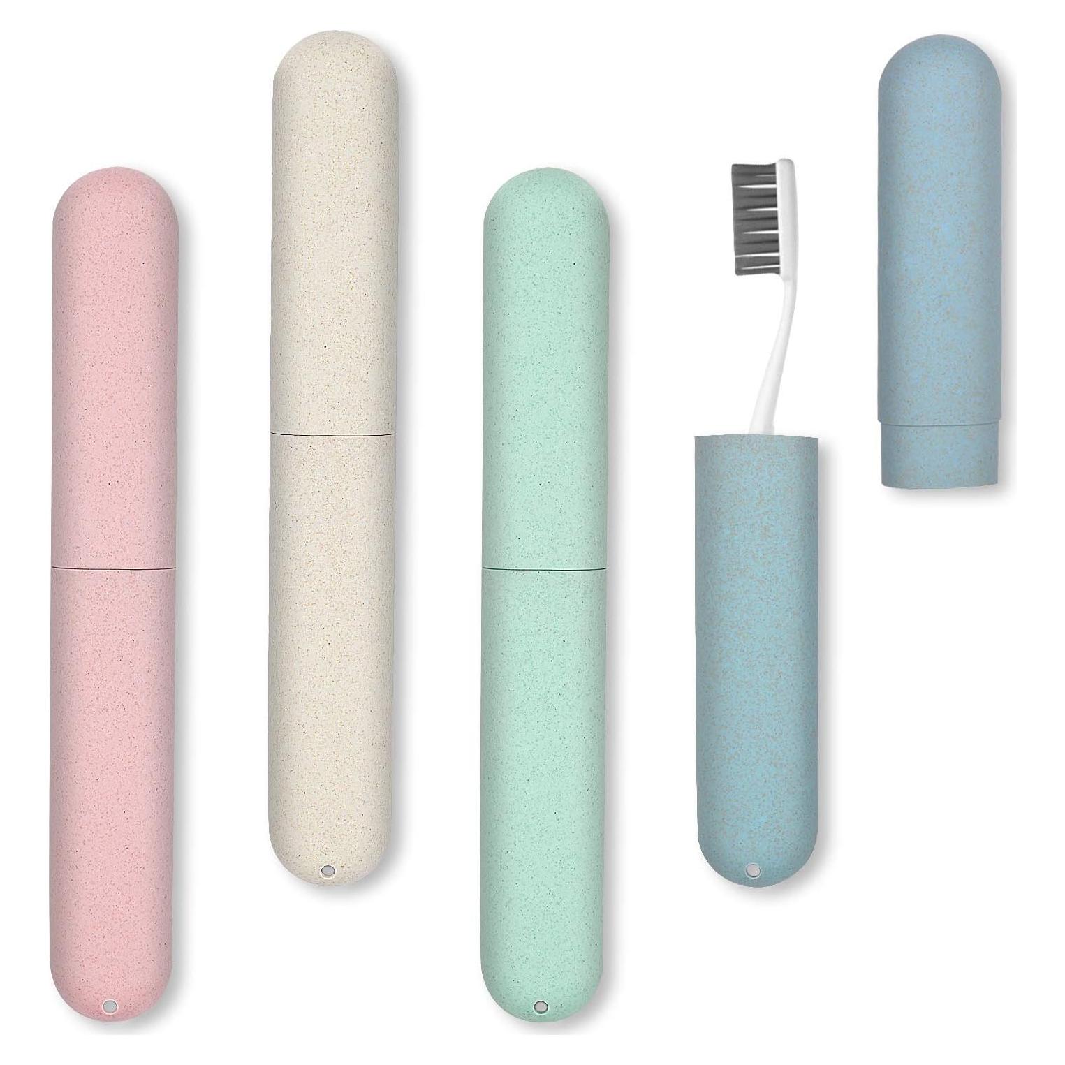 Estuches de Cepillo de Dientes de Viaje NEXCURIO - 4 Piezas