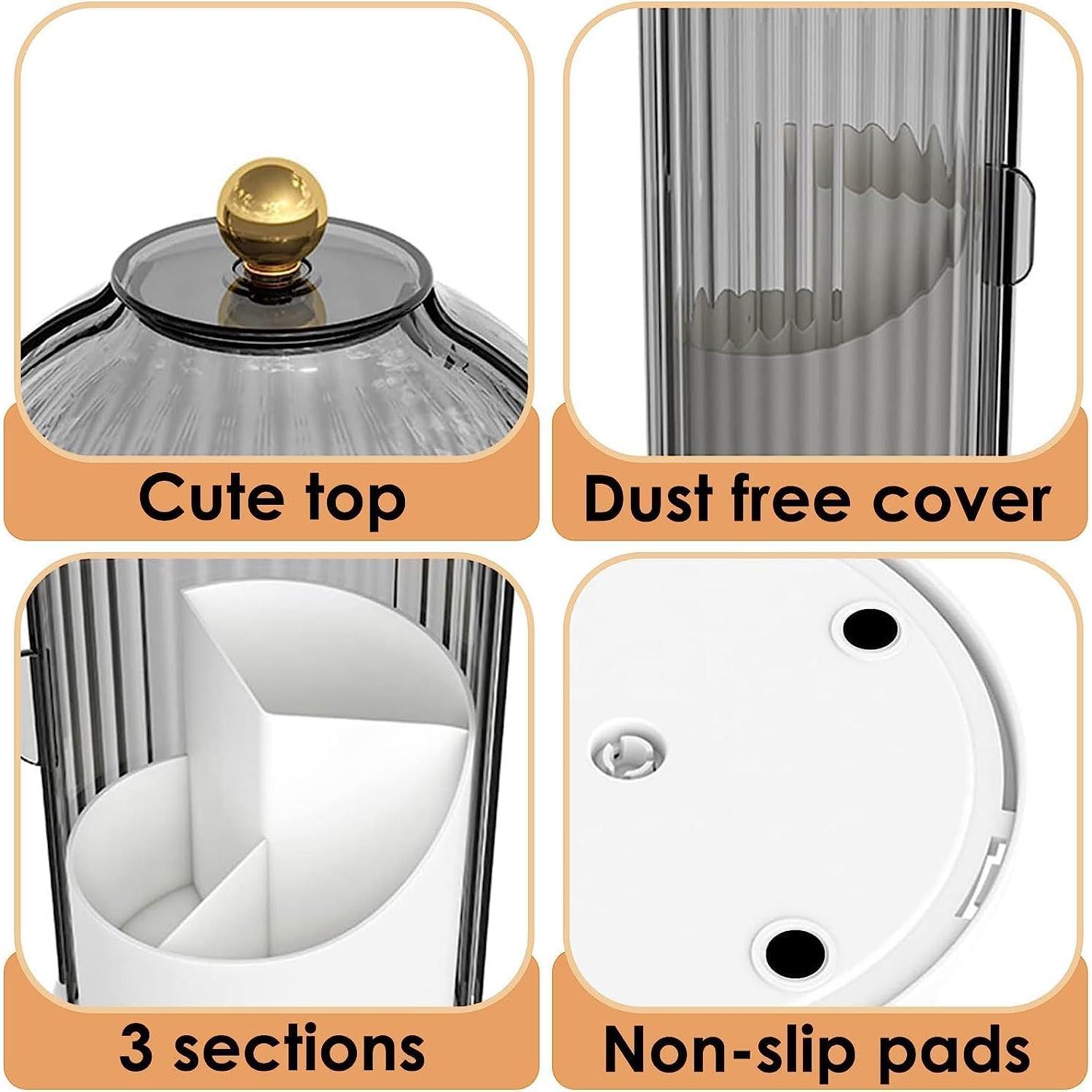 Soporte para Cepillos de Dientes Zufudo Gris Blanco 3 Compartimentos