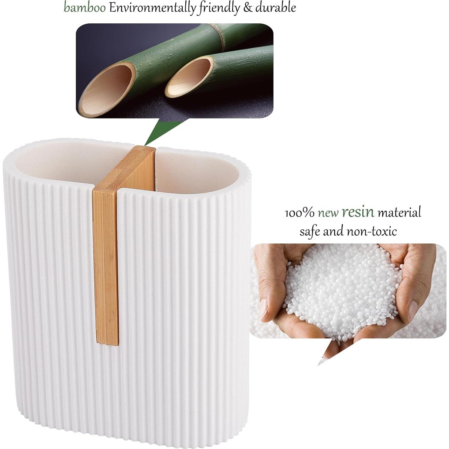 Soporte para Cepillos de Dientes rejomiik Blanco Mate 2 Compartimentos