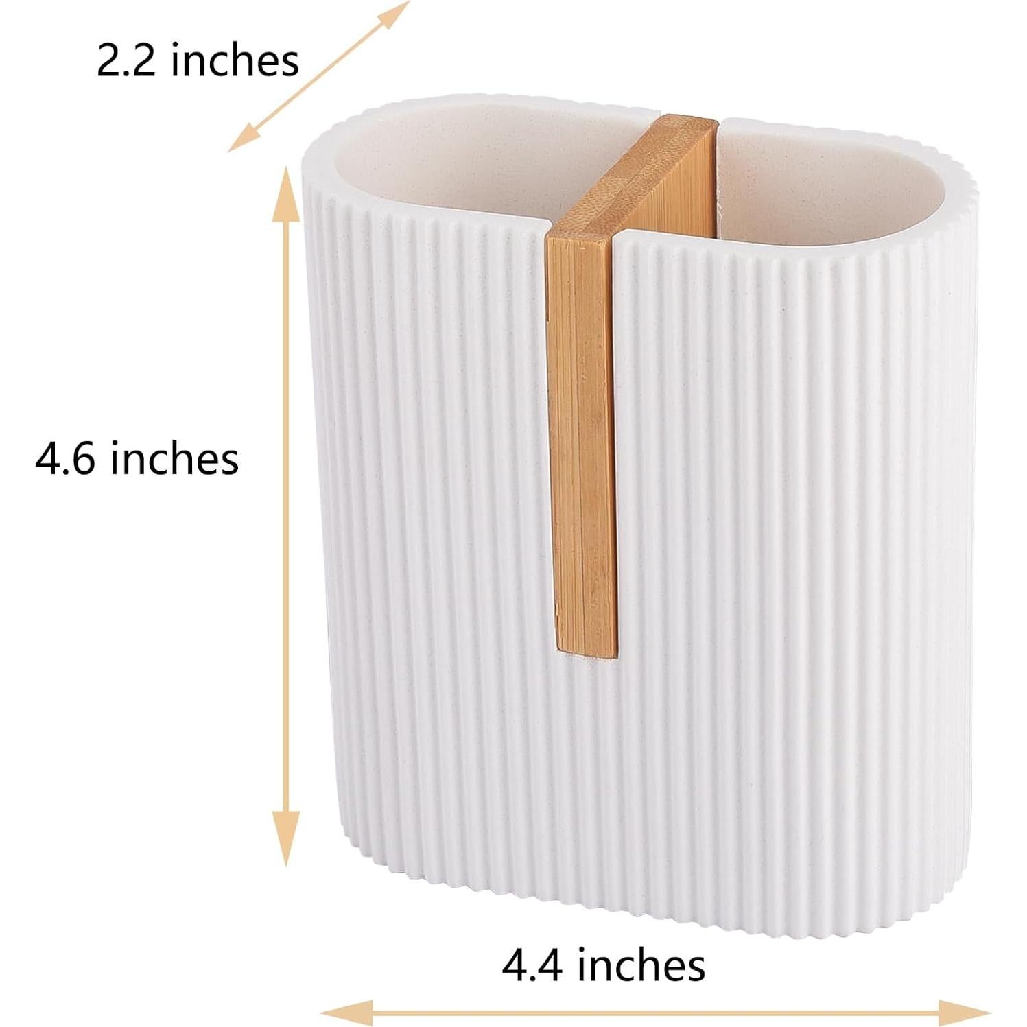 Soporte para Cepillos de Dientes rejomiik Blanco Mate 2 Compartimentos