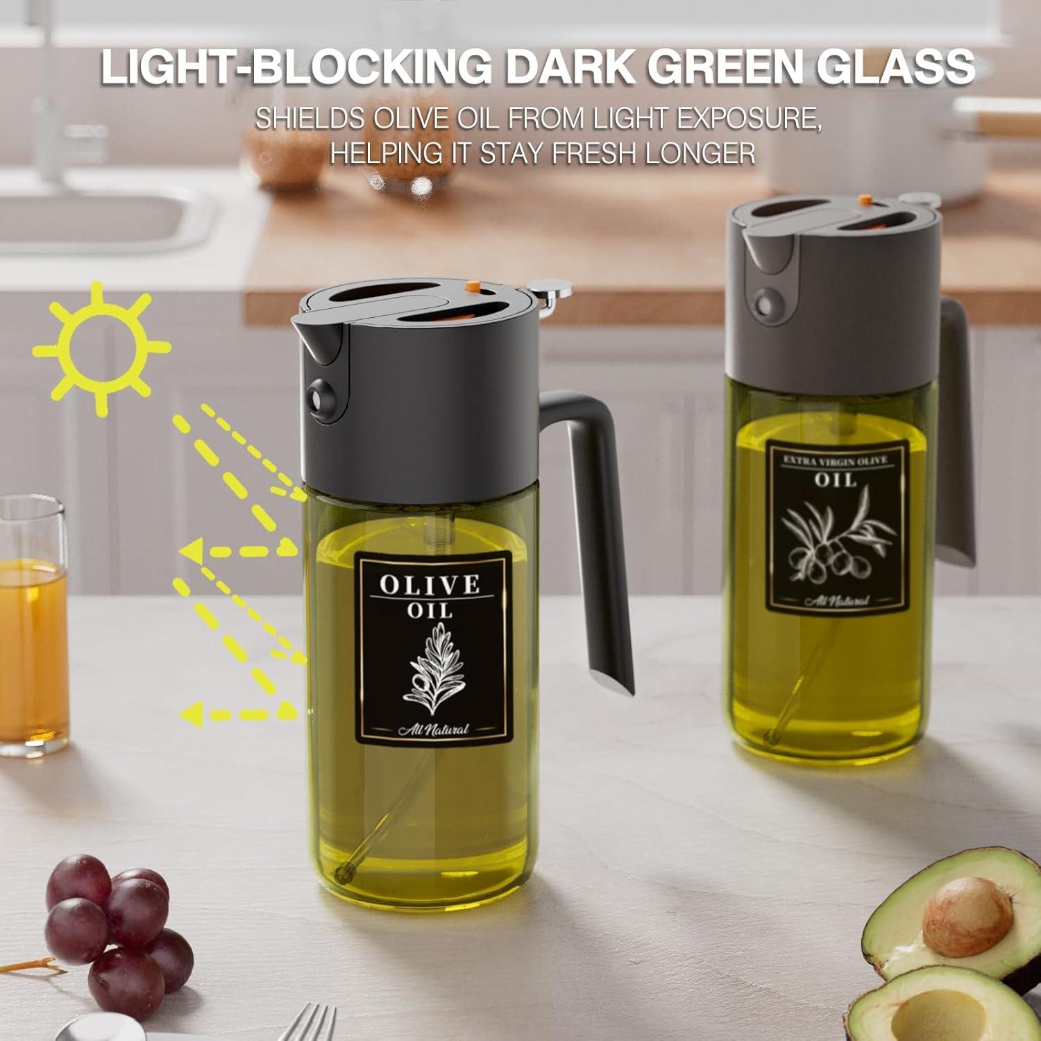 Spray de Aceite 500ml Gelibo Vidrio Negro Reutilizable