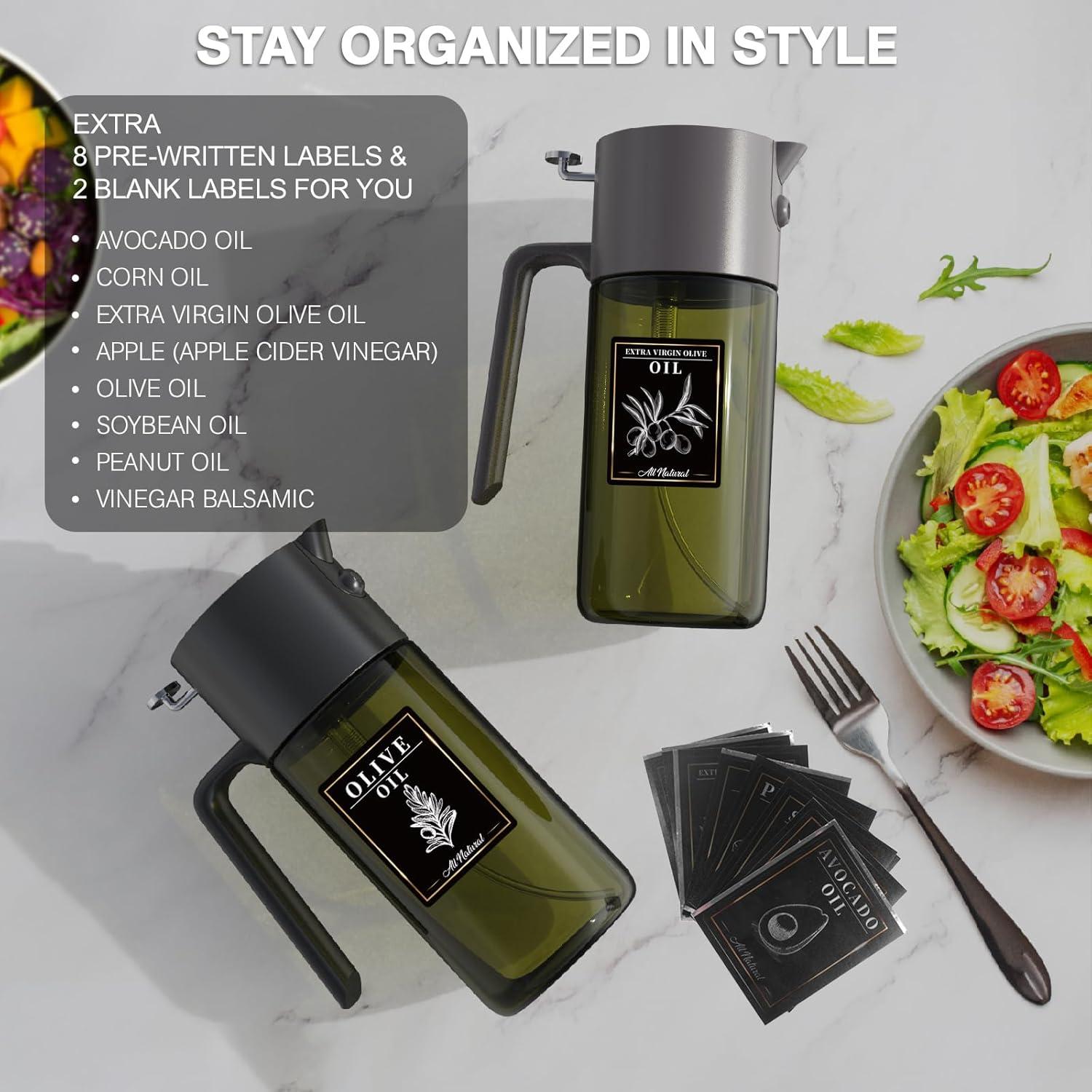 Spray de Aceite 500ml Gelibo Vidrio Negro Reutilizable