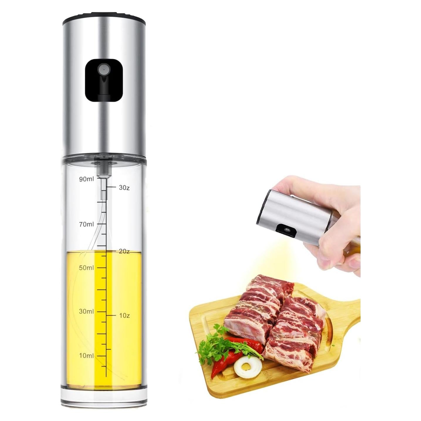 Rociador de Aceite NIKKIER 100ml Vidrio Inoxidable