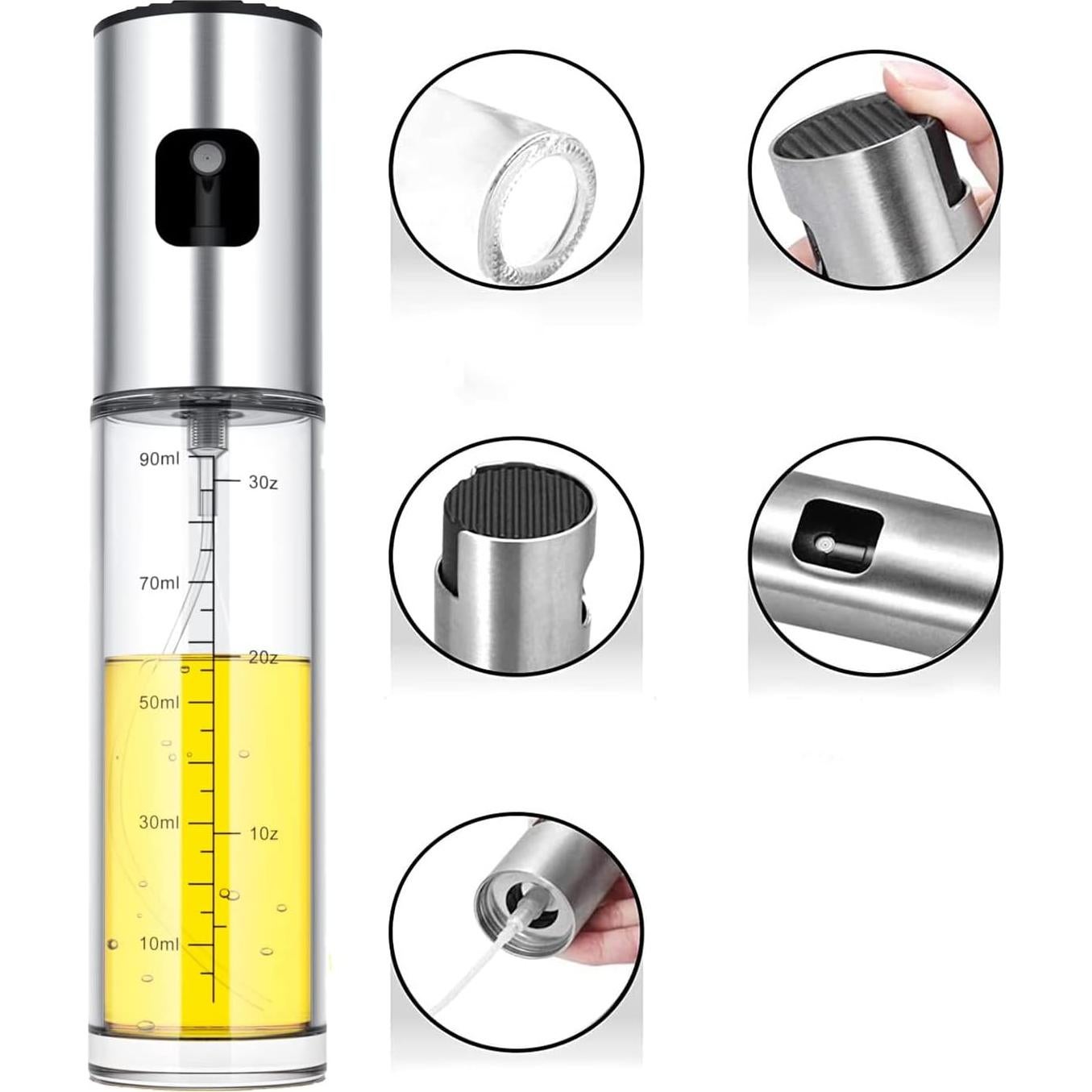 Rociador de Aceite NIKKIER 100ml Vidrio Inoxidable