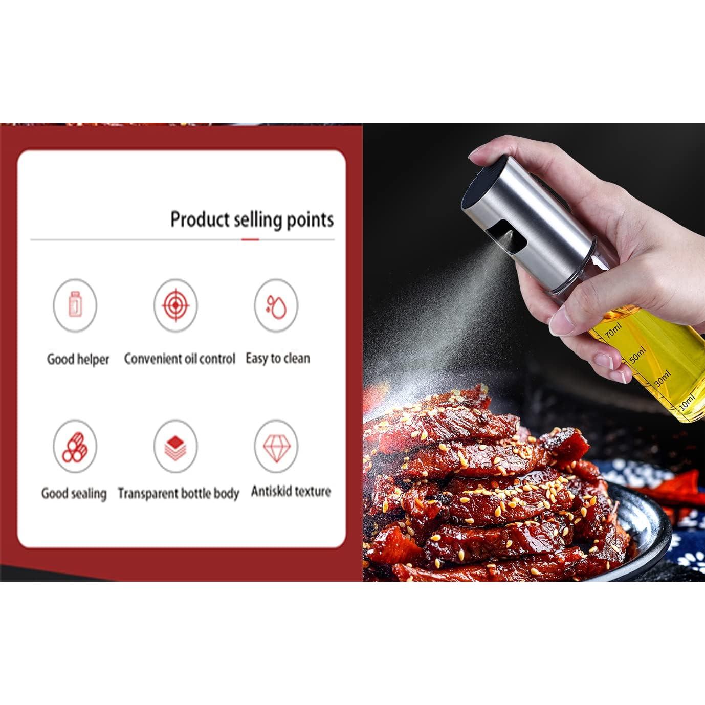 Rociador de Aceite NIKKIER 100ml Vidrio Inoxidable