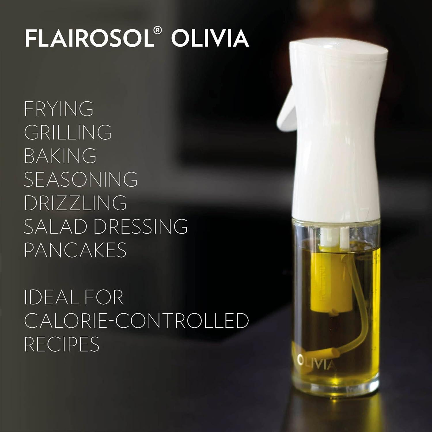 Pulverizador de Aceite FLAIROSOL 130ml Vidrio Hojas Doradas