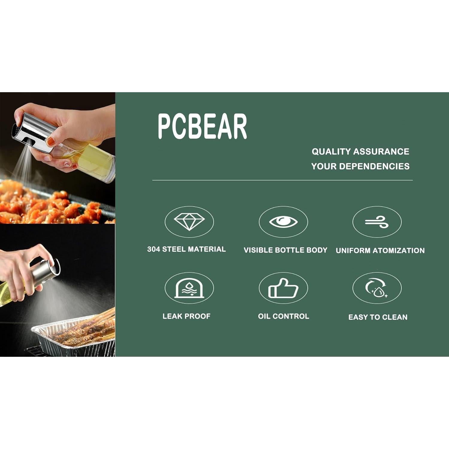 Rociador de Aceite PCBEAR 100ml Acero Inoxidable para Cocina
