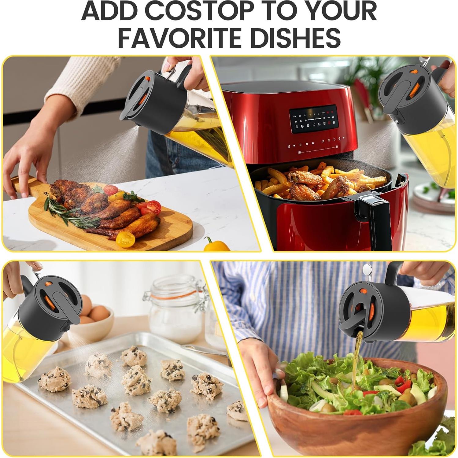 Rociador de Aceite Costop 500ml Vidrio a Prueba de Fugas