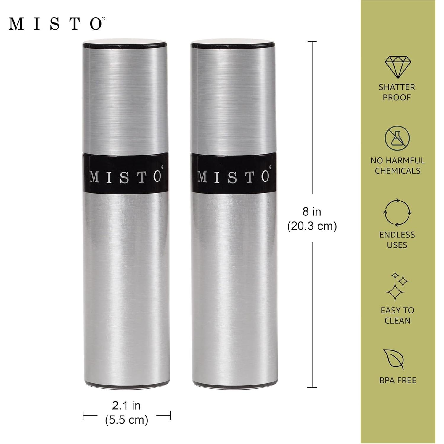 Juego de 2 Pulverizadores de Aceite Misto 94.6 ml Aluminio