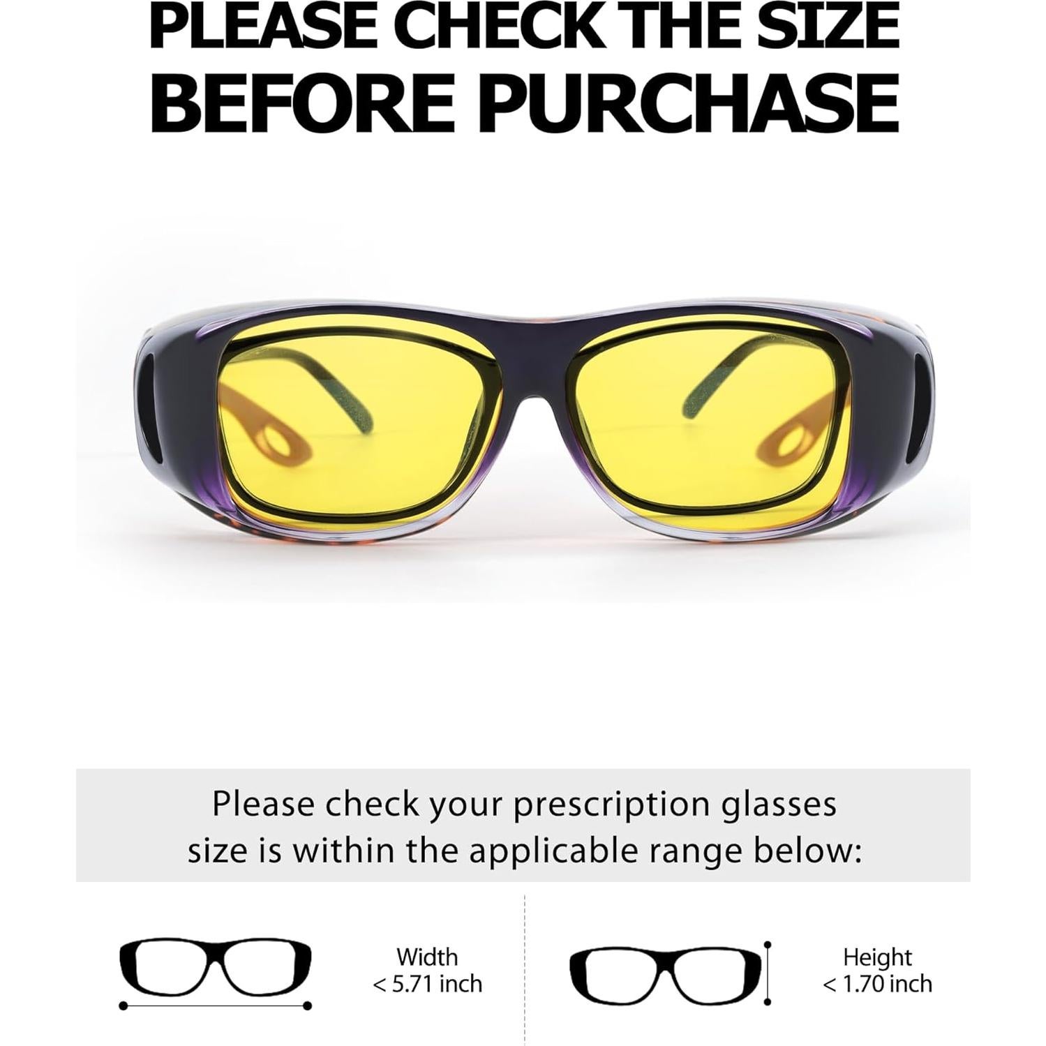 Gafas de Conducción Nocturna TJUTR Lente Amarillo Polarizado