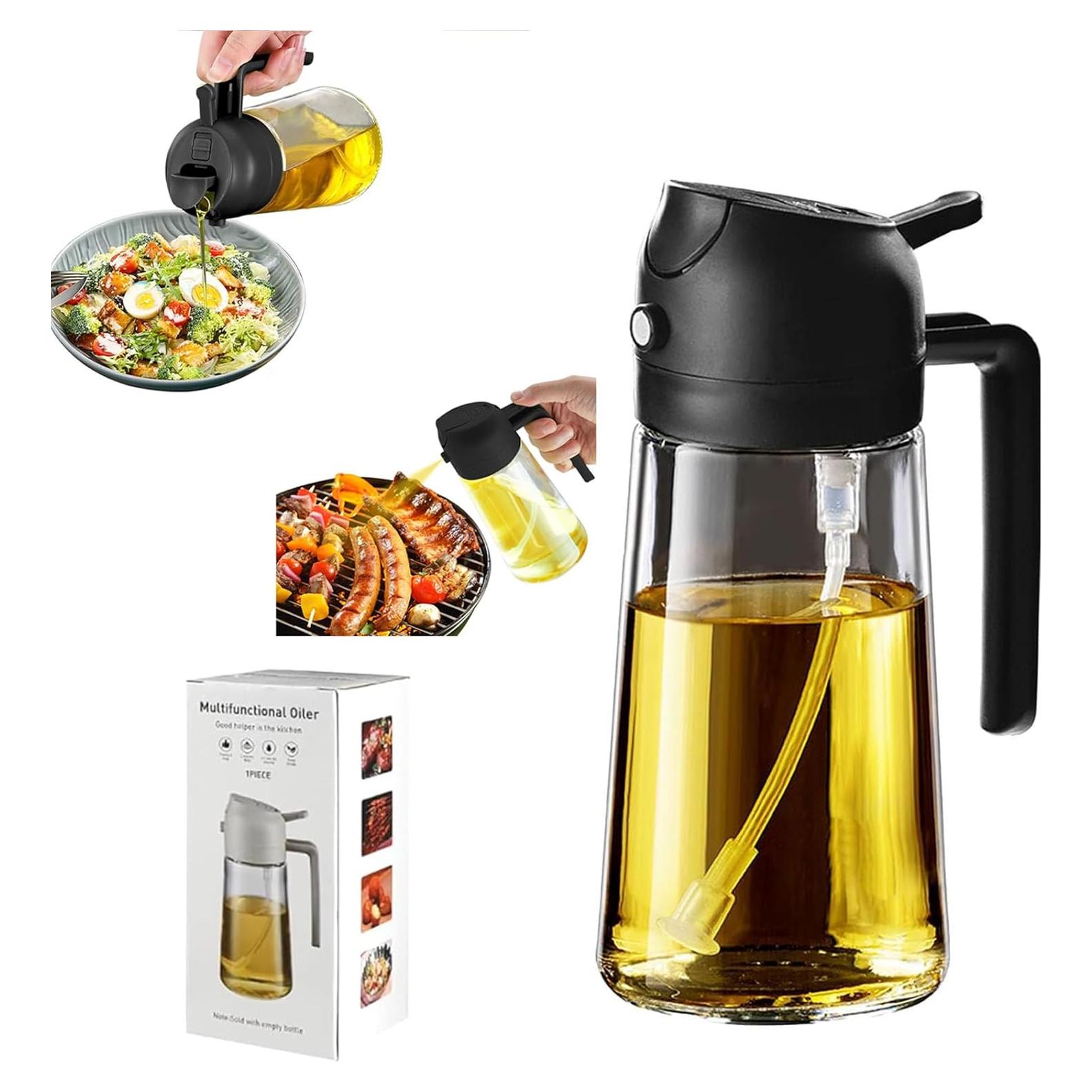 Pulverizador de Aceite de Oliva Fvaql 470ml 2 en 1