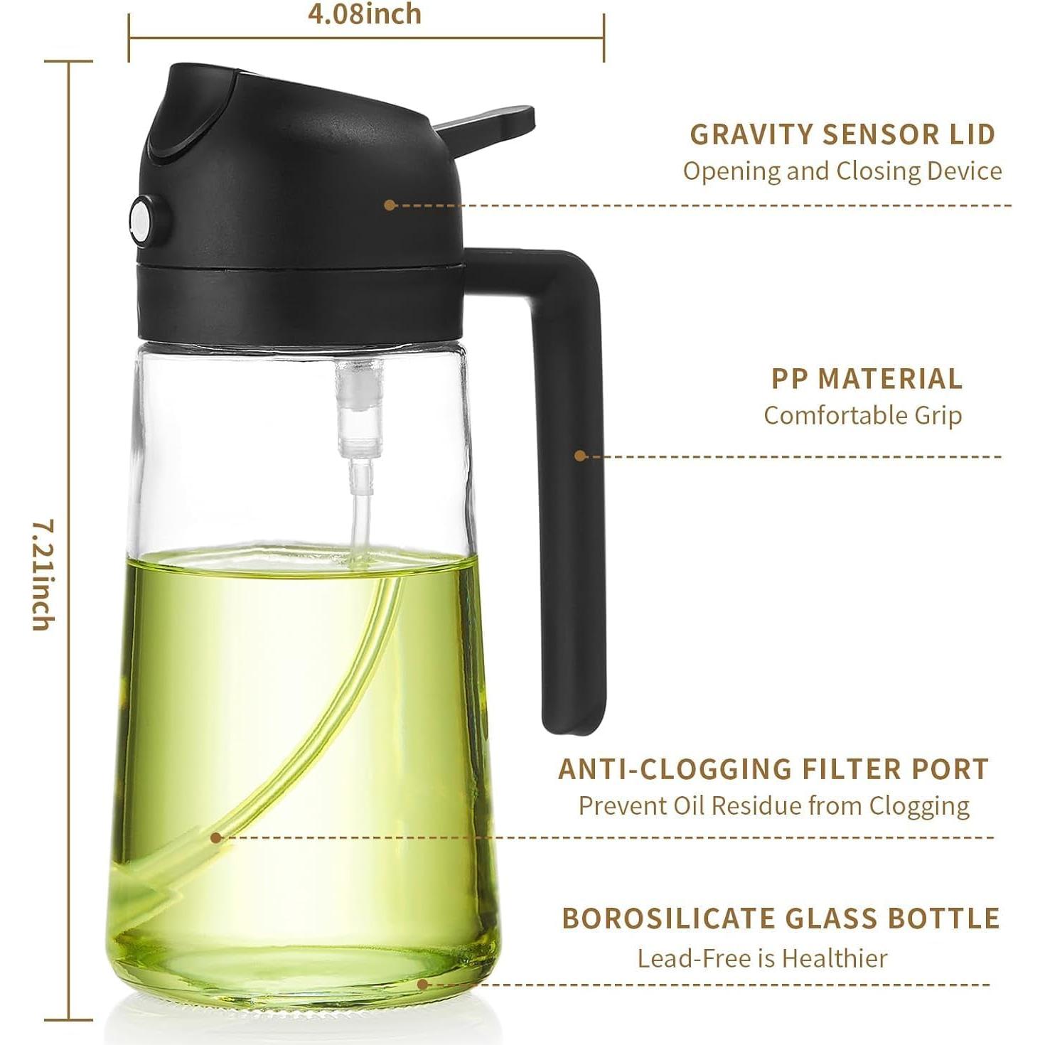 Pulverizador de Aceite de Oliva Fvaql 470ml 2 en 1