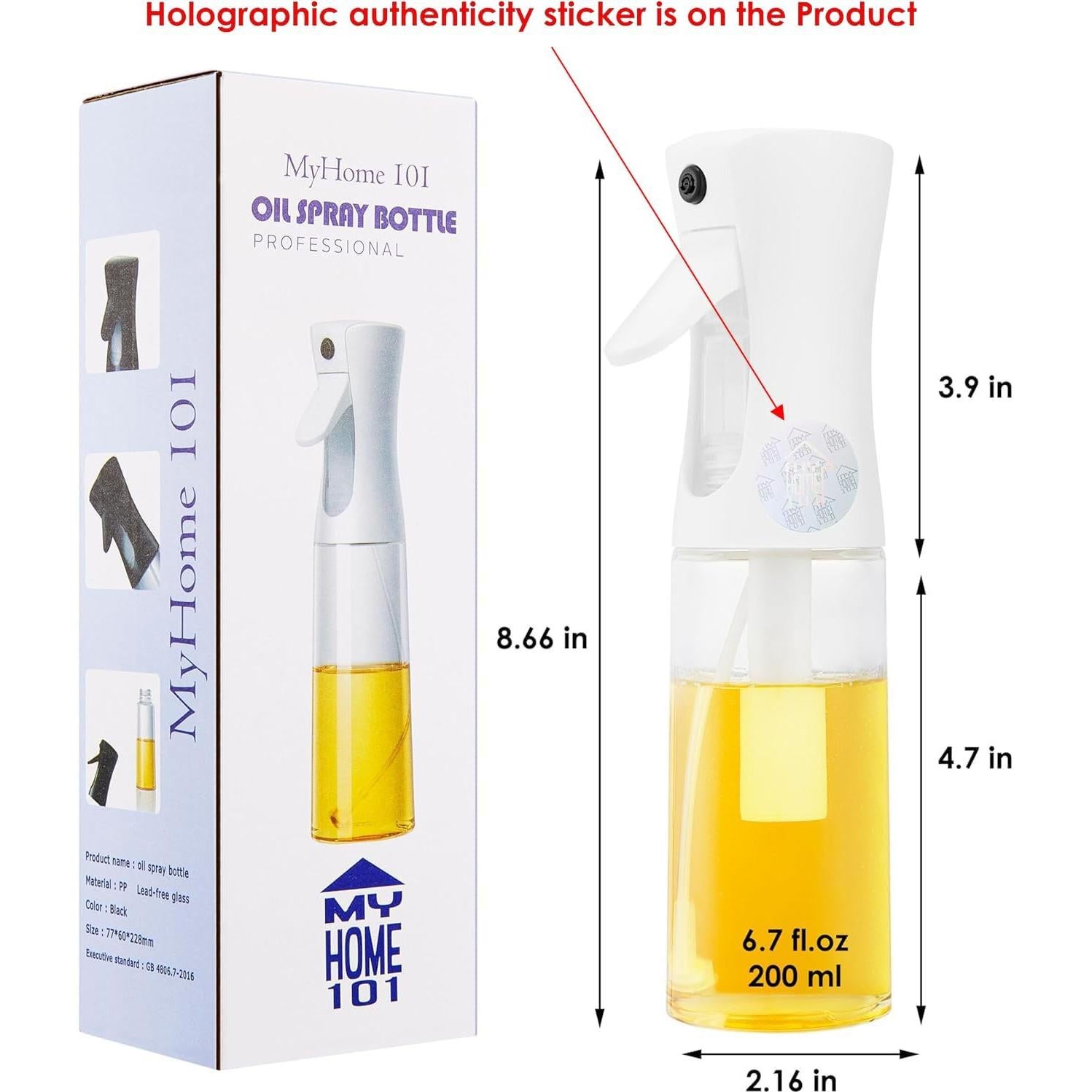 Rociador de Aceite de Oliva MyHome 101 198,5 ml A Prueba de Fugas