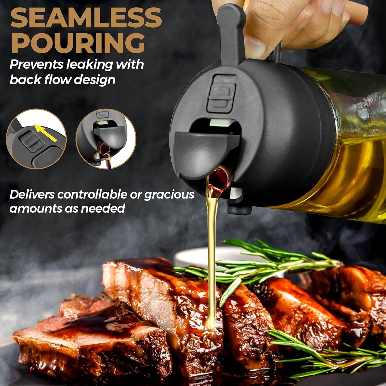 Botella Spray Aceite de Oliva MBO 470ml Vidrio Silicona