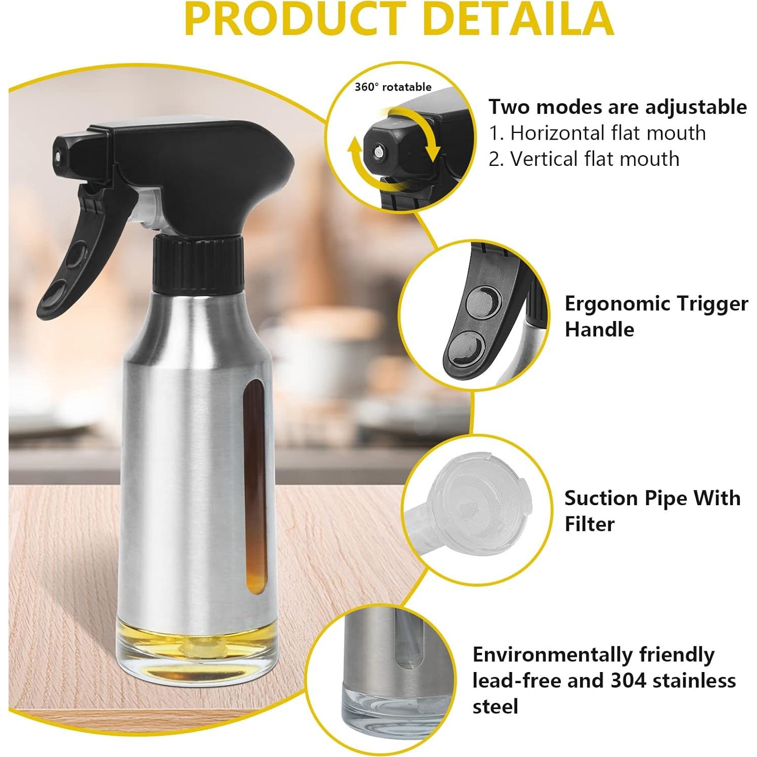 Botella Spray Aceite de Oliva 180ml Haiaoxonr Acero Inoxidable