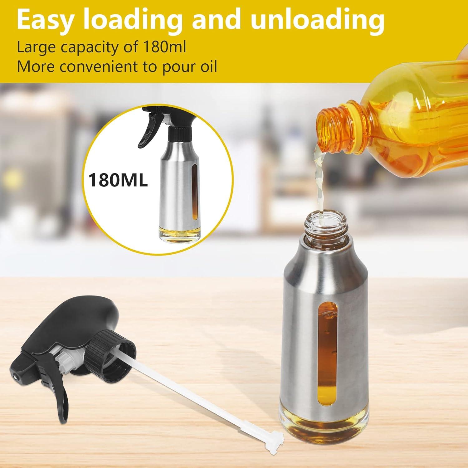 Botella Spray Aceite de Oliva 180ml Haiaoxonr Acero Inoxidable