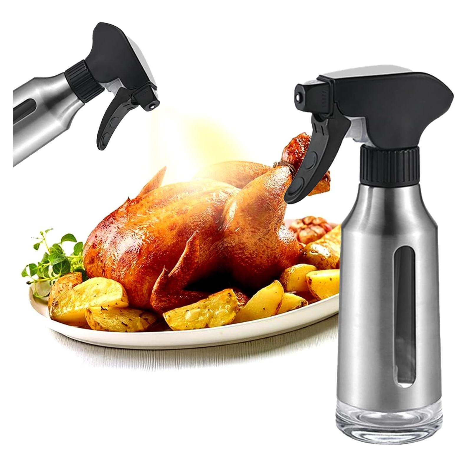 Pulverizador de Aceite Micyples 180ml Acero Inoxidable Antigoteo