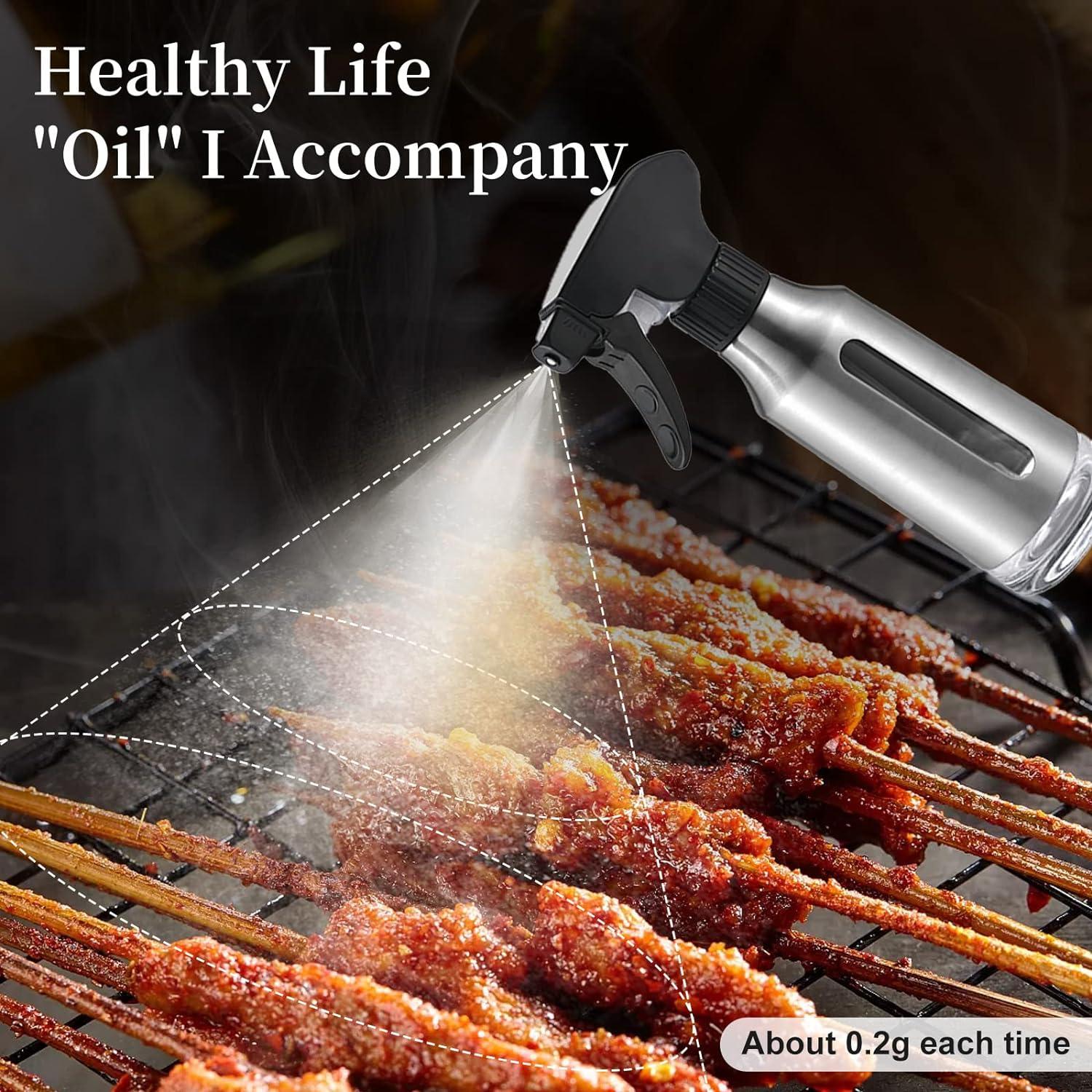 Pulverizador de Aceite Micyples 180ml Acero Inoxidable Antigoteo