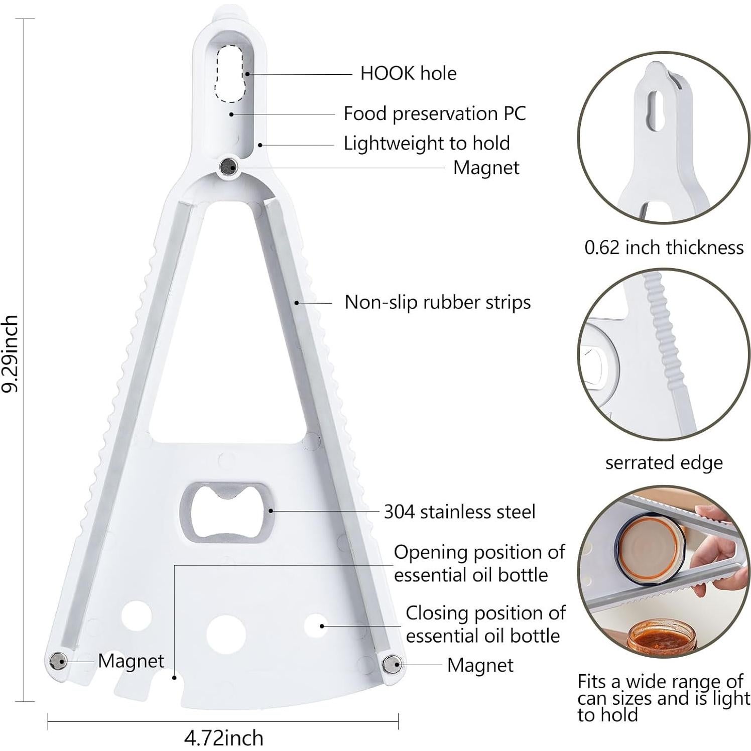 Abrebotellas Ergonómico GJFCWFTH 7 en 1 para Manos Débiles