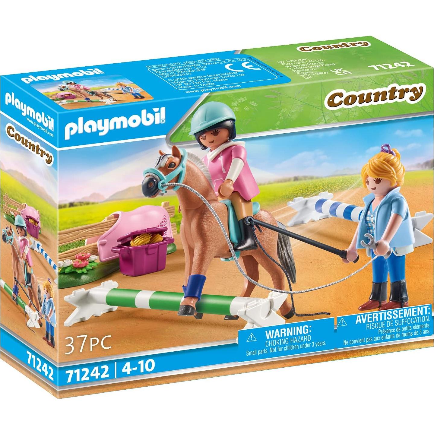 Lecciones de Montar Playmobil 71242 - Set de Caballo y Accesorios