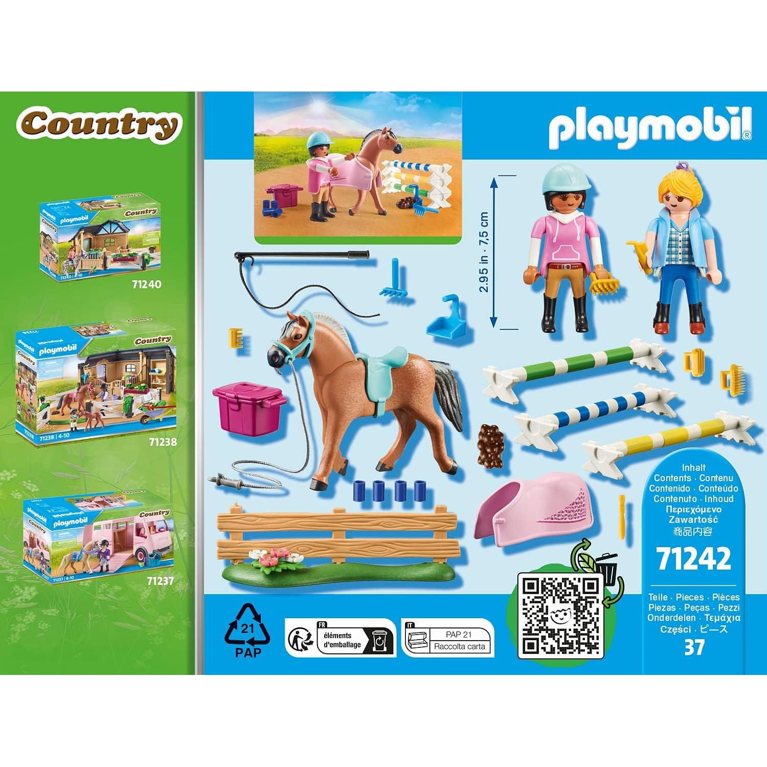 Lecciones de Montar Playmobil 71242 - Set de Caballo y Accesorios