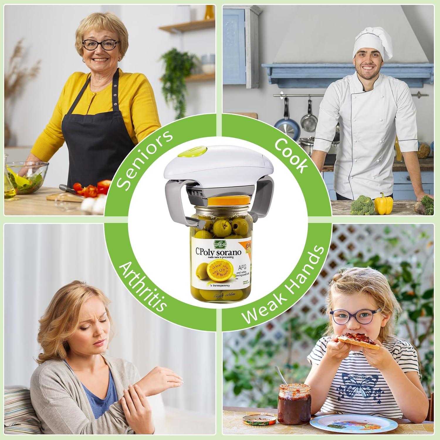 Abrebotellas Eléctrico Gorunning Automático para Tarros 20,93 cm