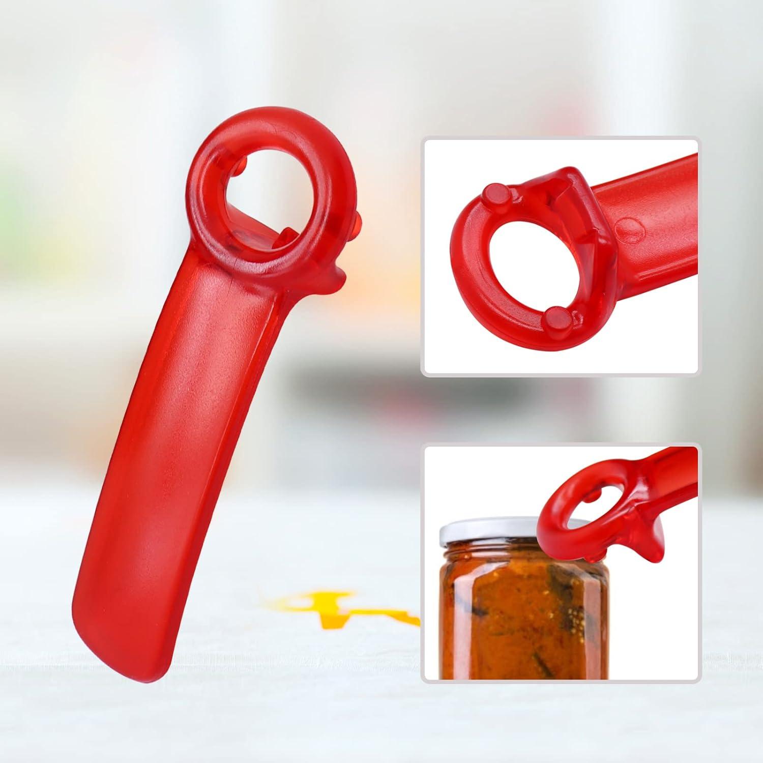 Abrebotellas Manual CCHOME Jar-Key Rojo Fácil de Usar