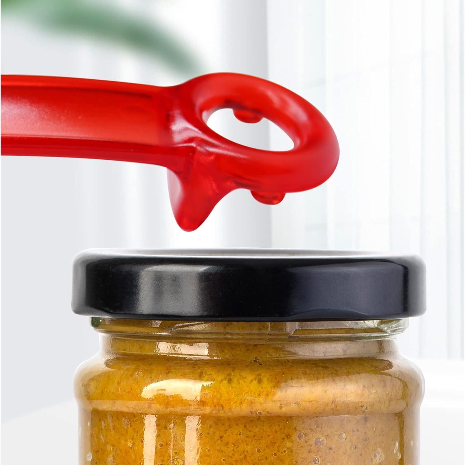 Abrebotellas Manual CCHOME Jar-Key Rojo Fácil de Usar