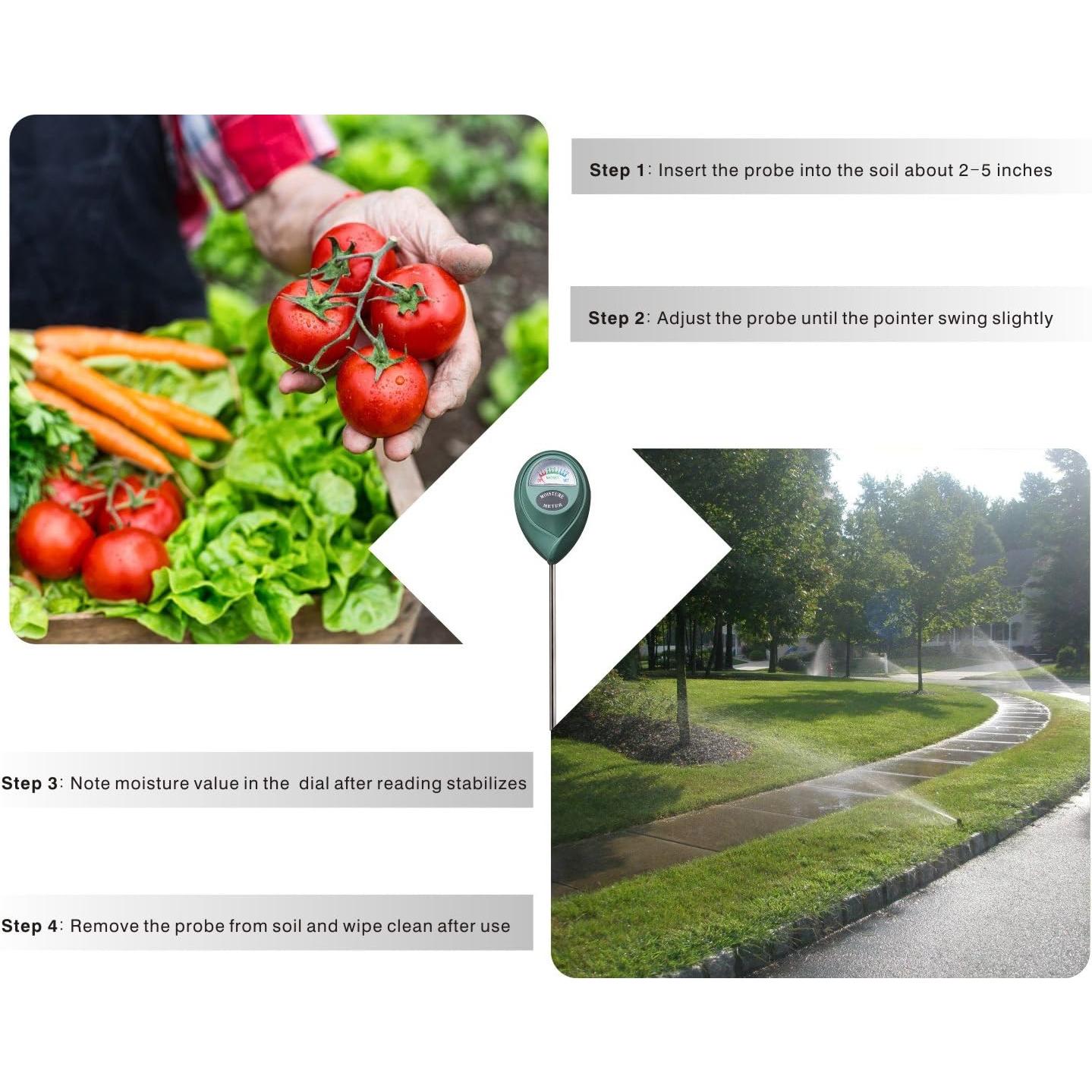 Medidor de Humedad del Suelo XLUX T10, 26 cm, Sin Baterías