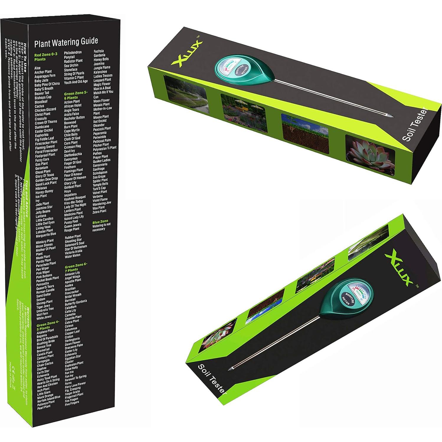 Medidor de Humedad del Suelo XLUX T10, 26 cm, Sin Baterías