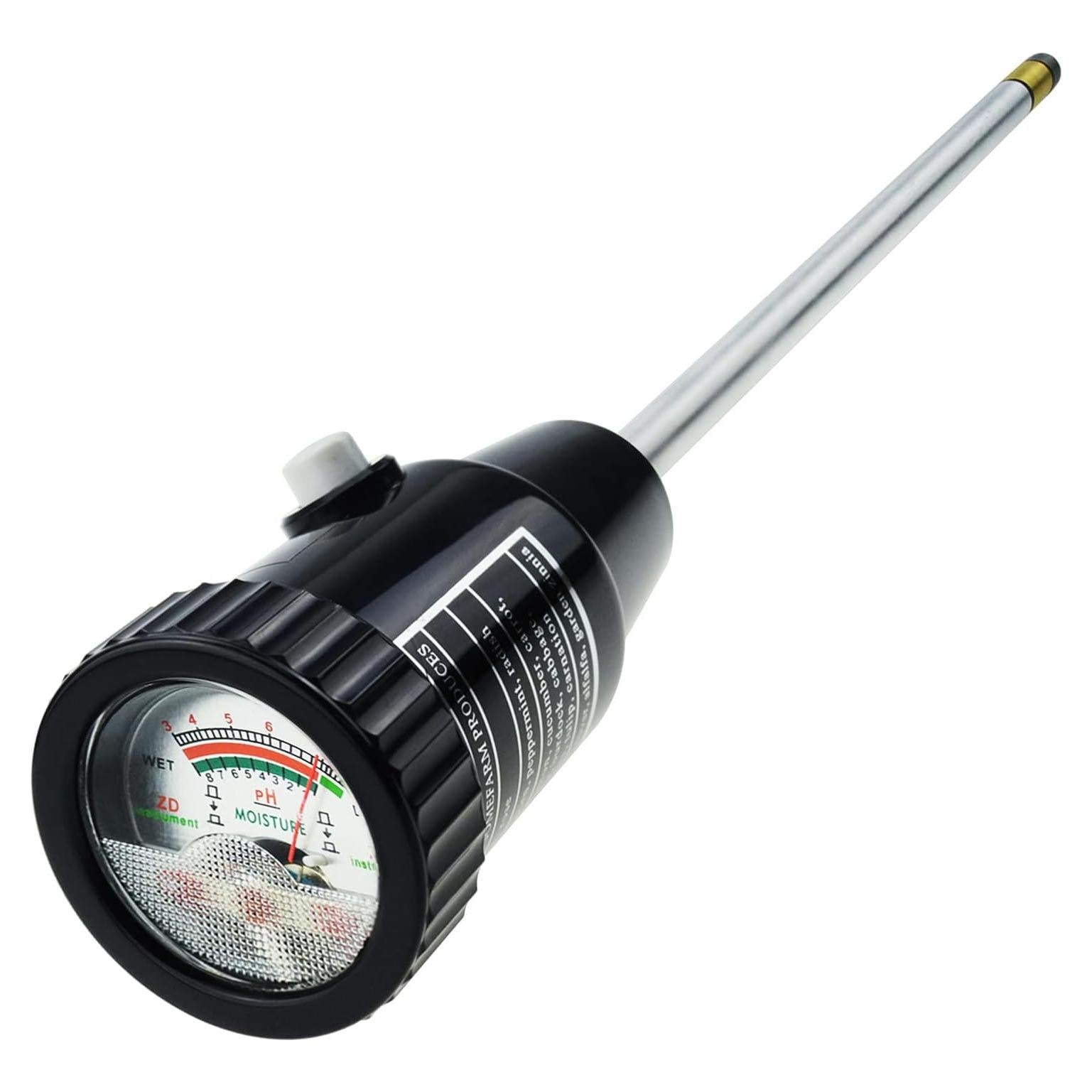 Medidor de pH y Humedad de Suelo Gain Express 295mm