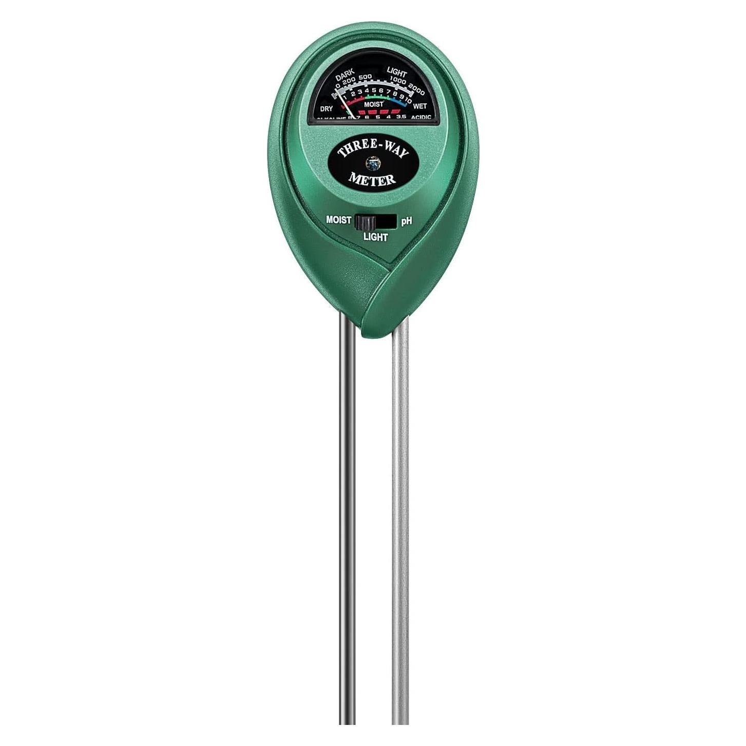 Medidor de Suelo 3-en-1 VIVOSUN - Humedad, Luz y pH