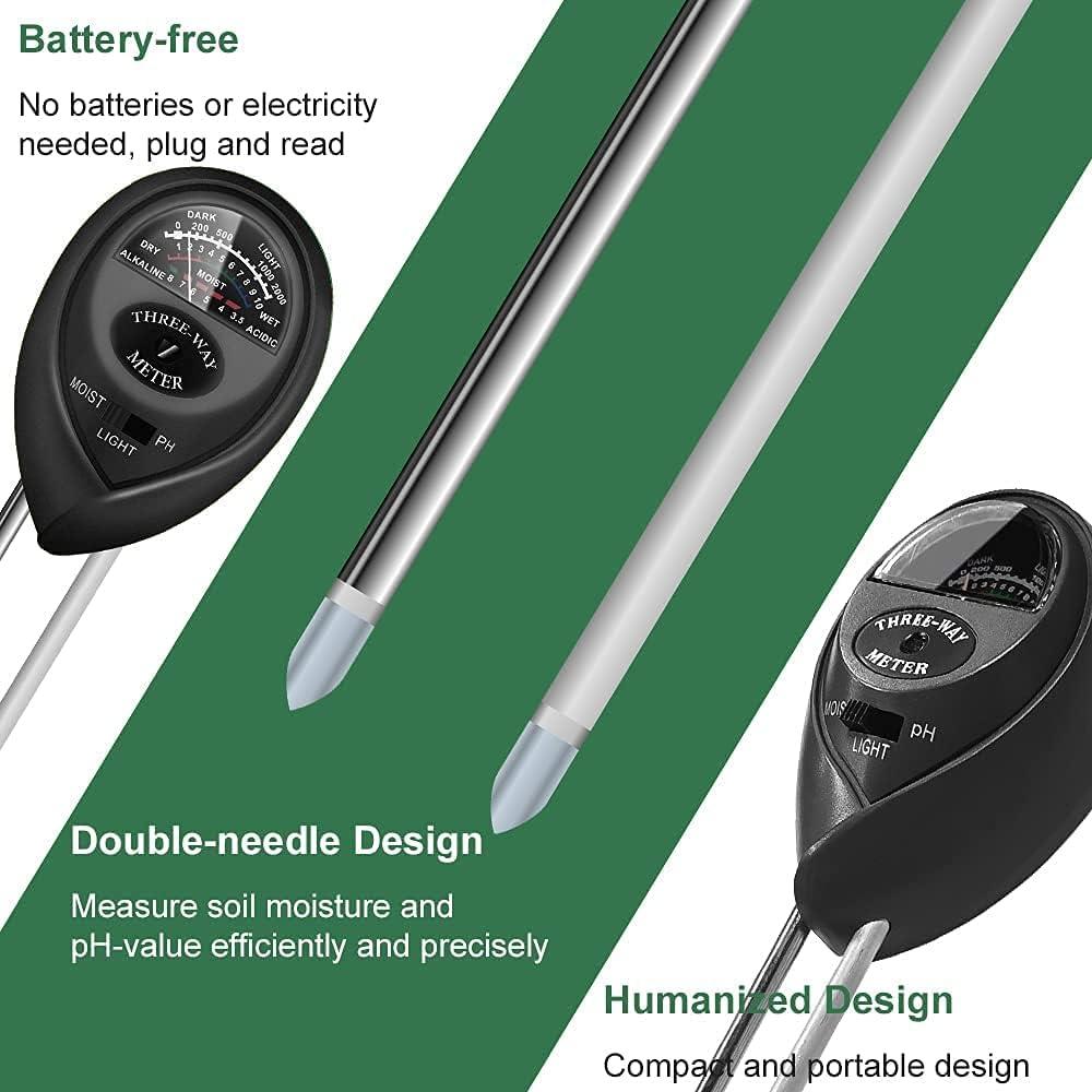 Medidor de Suelo 3 en 1 CHICIRIS para Jardinería y Agricultura