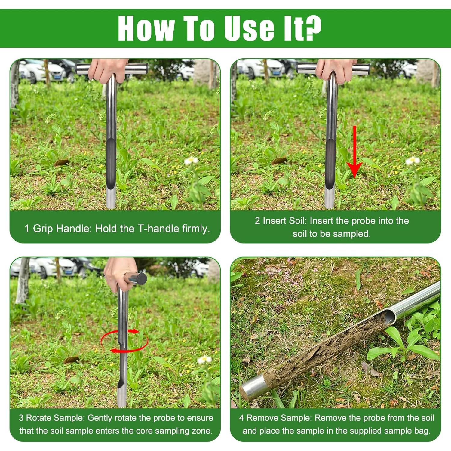 Sonda de Suelo 34.29 cm Acero Inoxidable Sumalon con 2 Bolsas