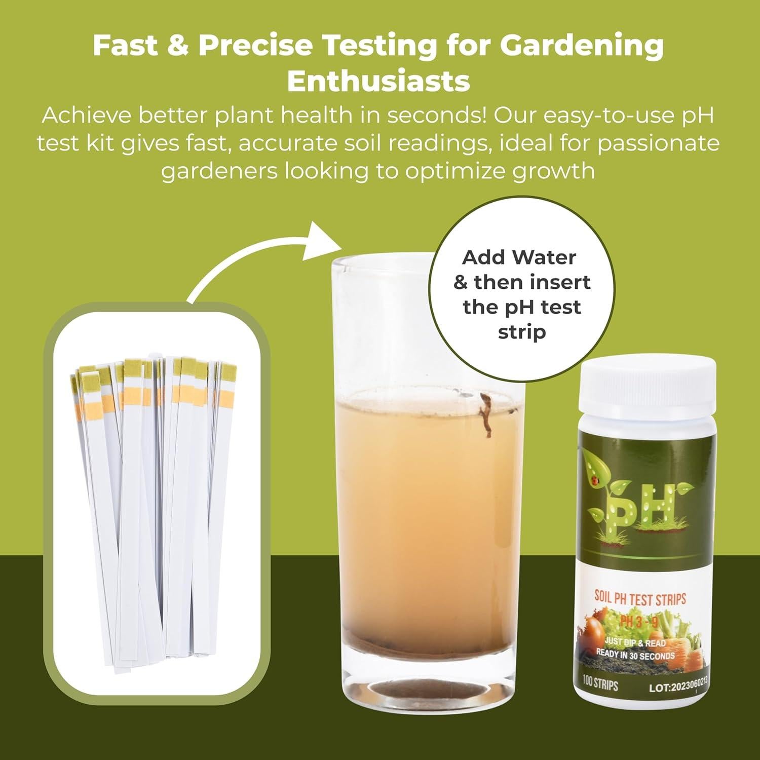 Kit de Prueba de pH del Suelo Window Garden 100 Tiras