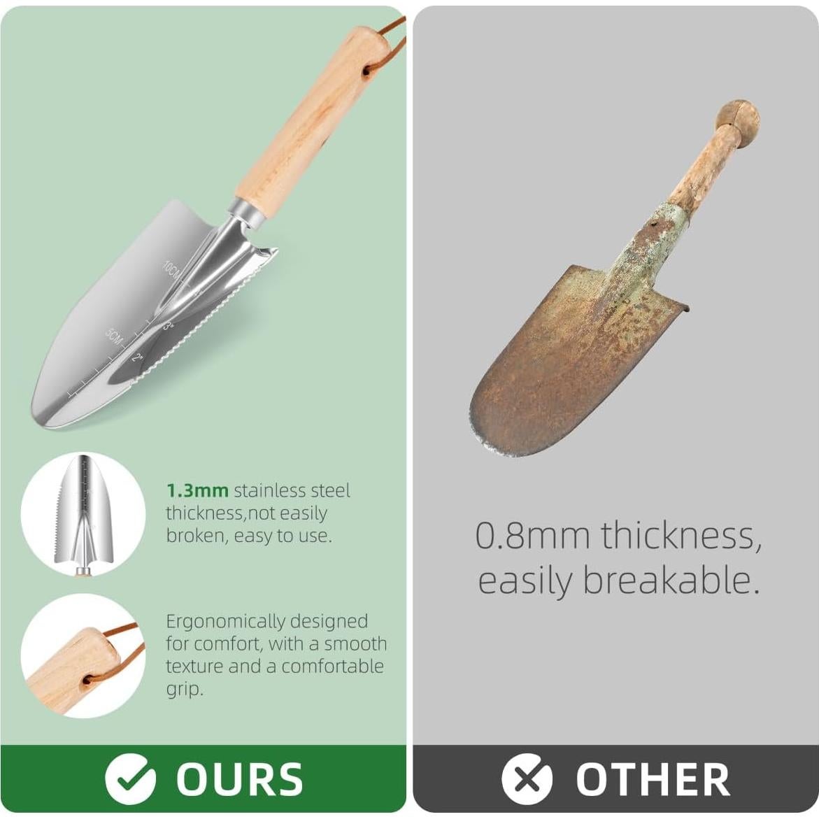 Juego de Herramientas de Jardinería A-Digital 9 Piezas Verde