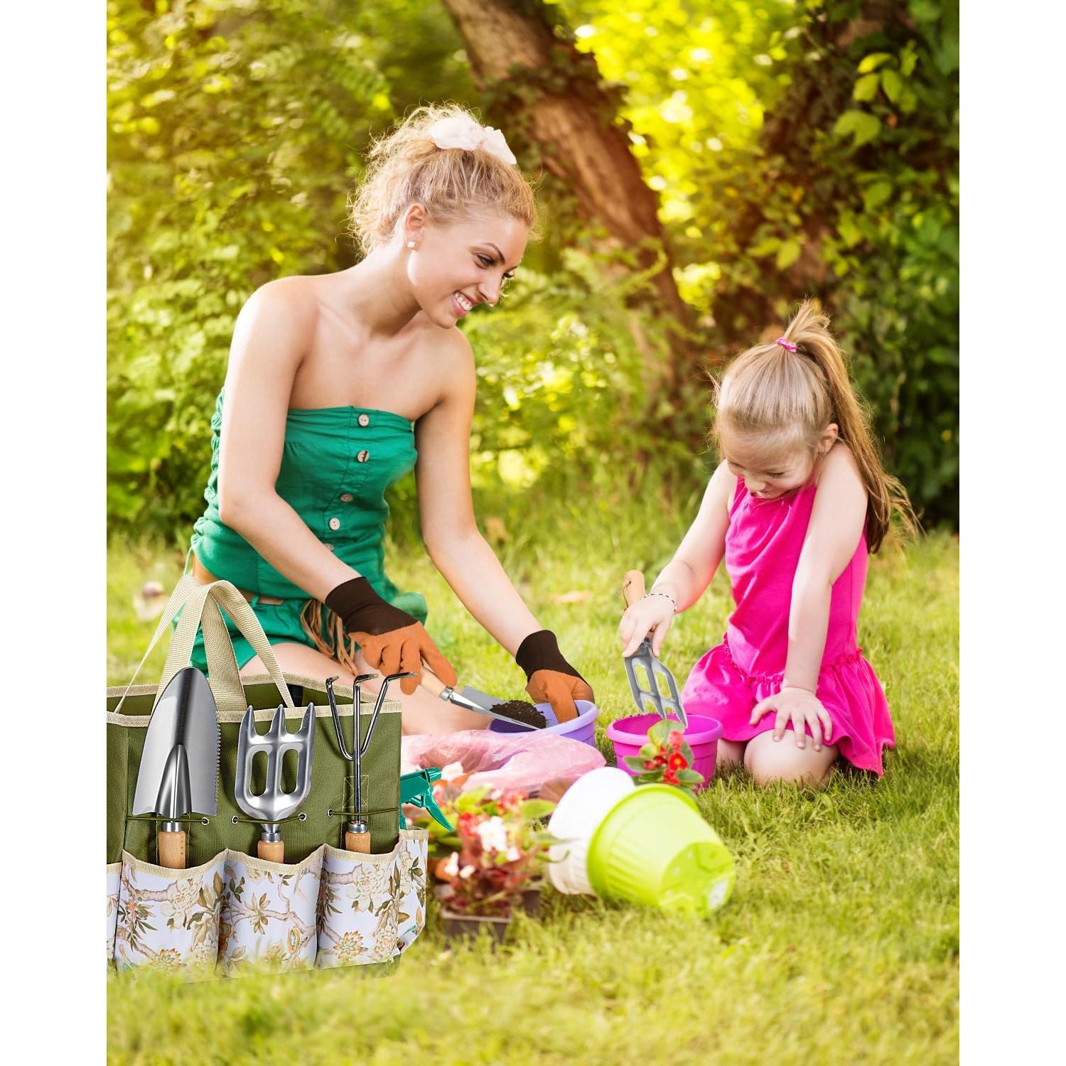 Juego de Herramientas de Jardinería A-Digital 9 Piezas Verde