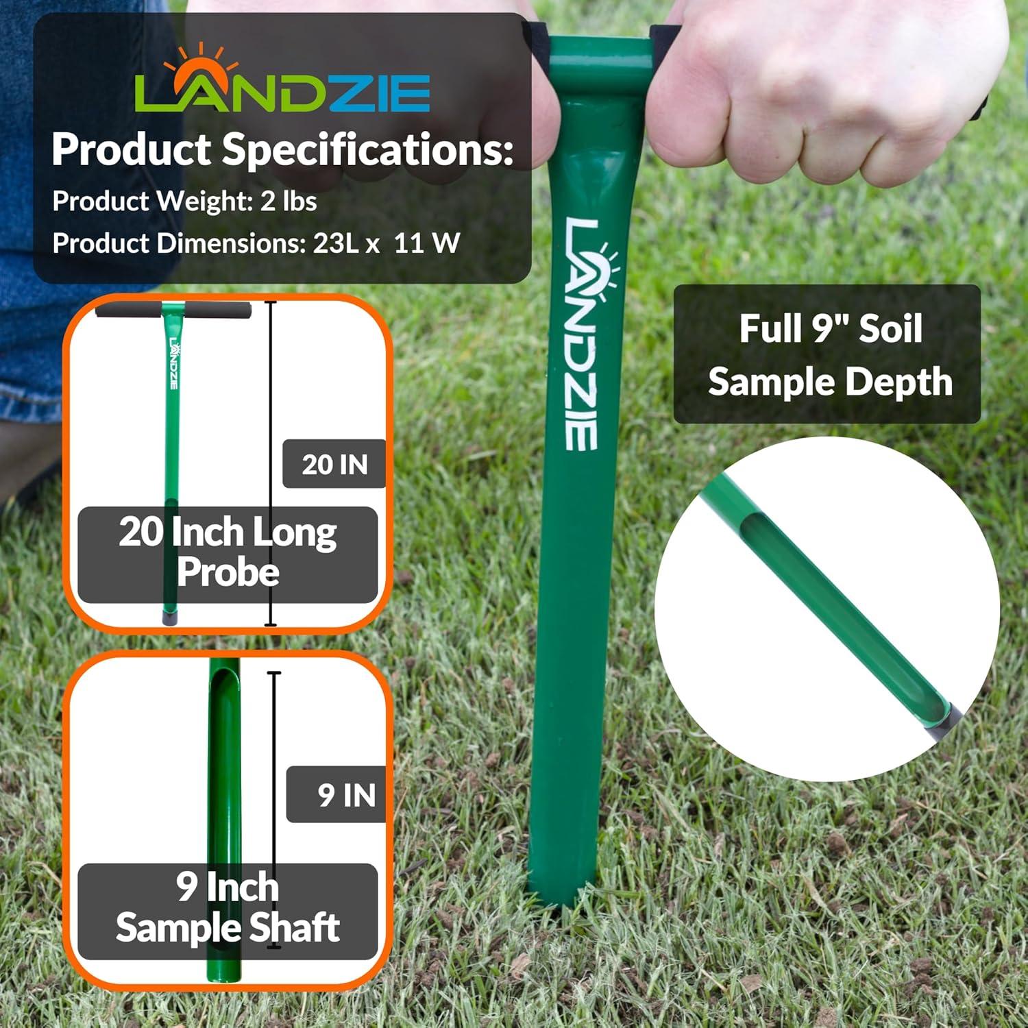 Probe de Suelo Landzie 50.8 cm - Muestreador de Suelo 22.86 cm