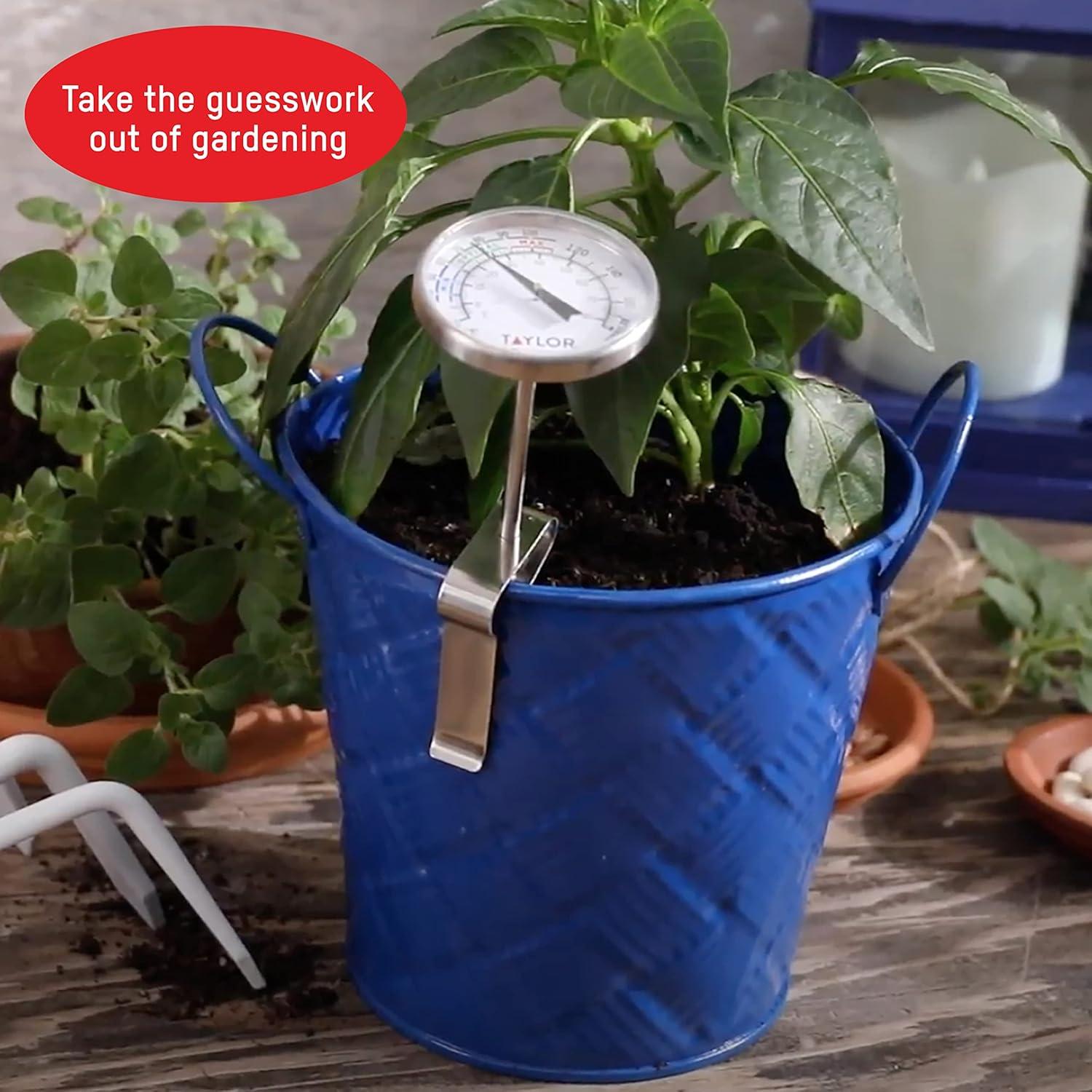 Termómetro de Suelo Taylor 10 cm Jardinería Acero Inoxidable